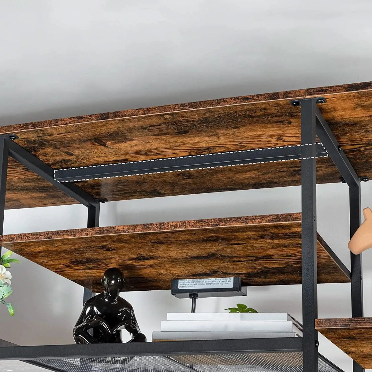 TV Stand With Power Outlets For 65 Inch TV Open Shelves from PriceLows™