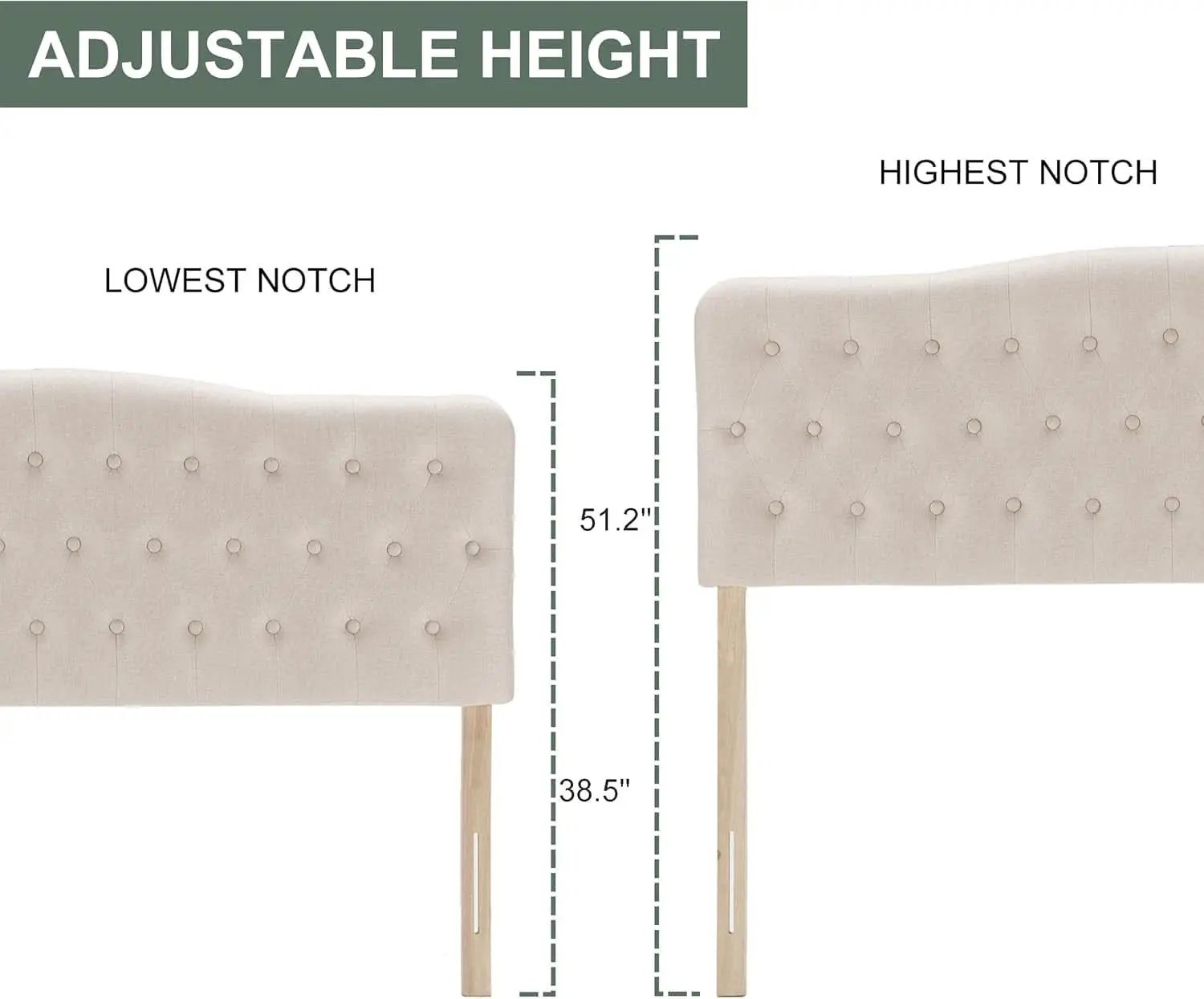 Upholstered Queen Headboard with Adjustable Height and Style from PriceLows™
