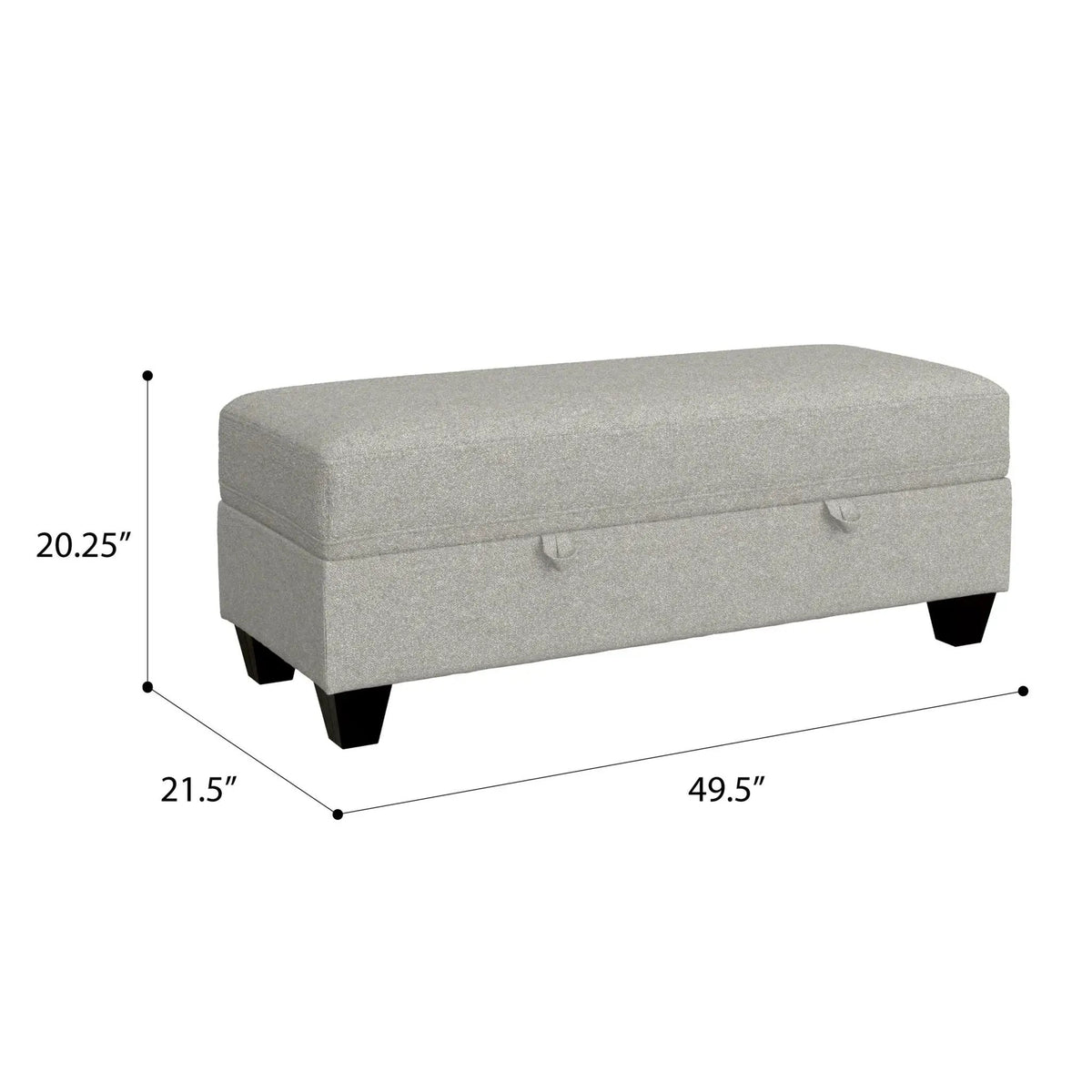 Drason Storage Ottoman | Transitional Style | Minimal Assembly | Low Maintenance