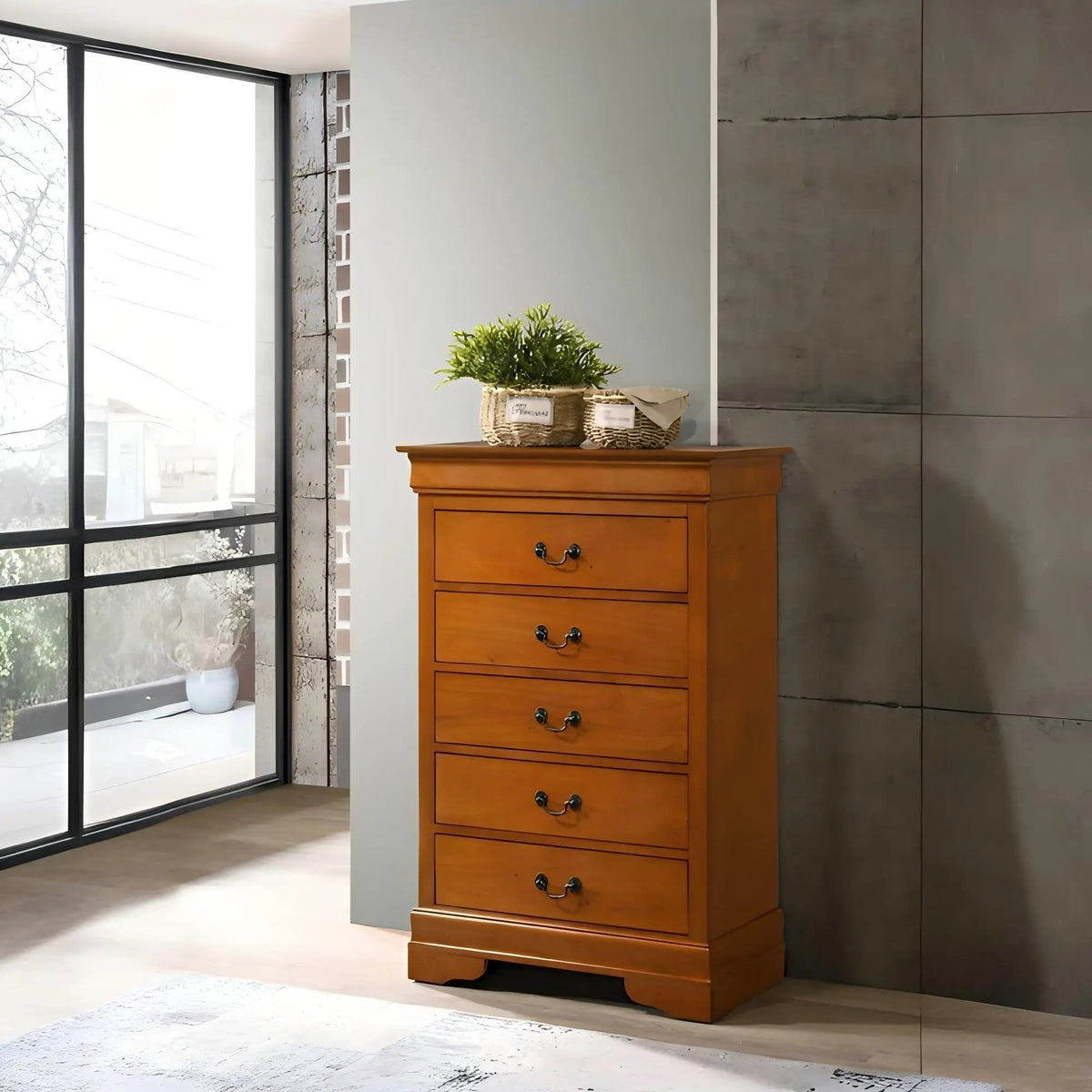 Louis Phillipe Chest | 5 Pieces | Metal | Living Room