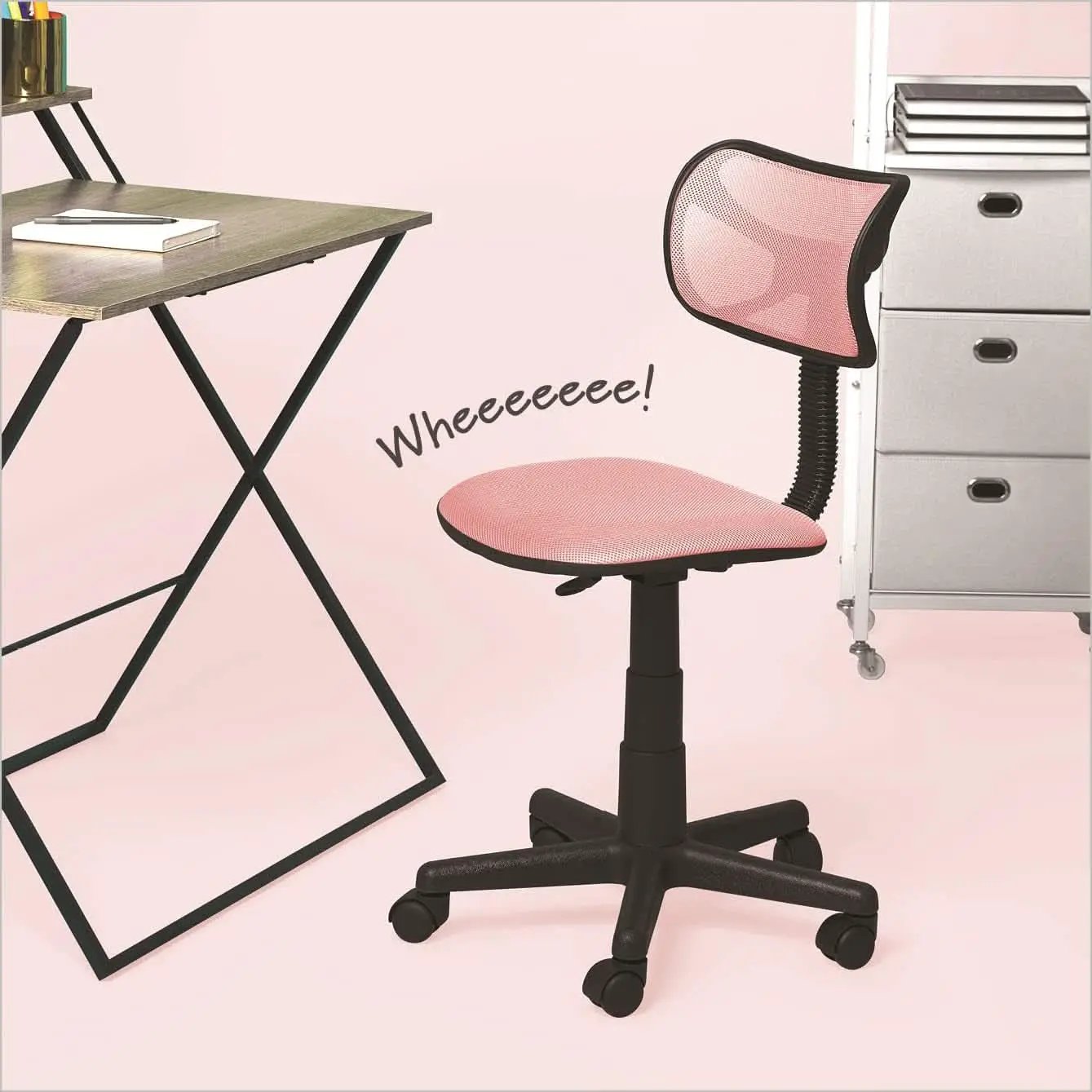 Blush Adjustable Swivel Mesh Desk Chair For Office from PriceLows™
