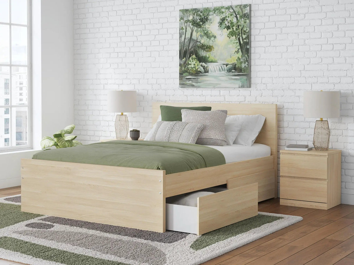 Onita Panel Platform Bed | Minimal Design | Ultra-Clean Lines | Easy-Elegant Solid Finish