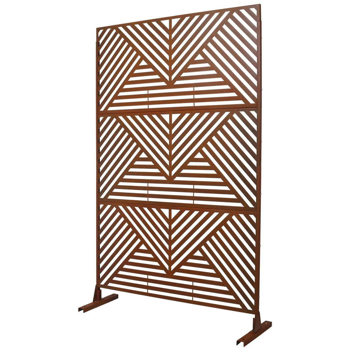 Freestanding Metal Privacy Screen | Outdoor | Indoor Decor Divider
