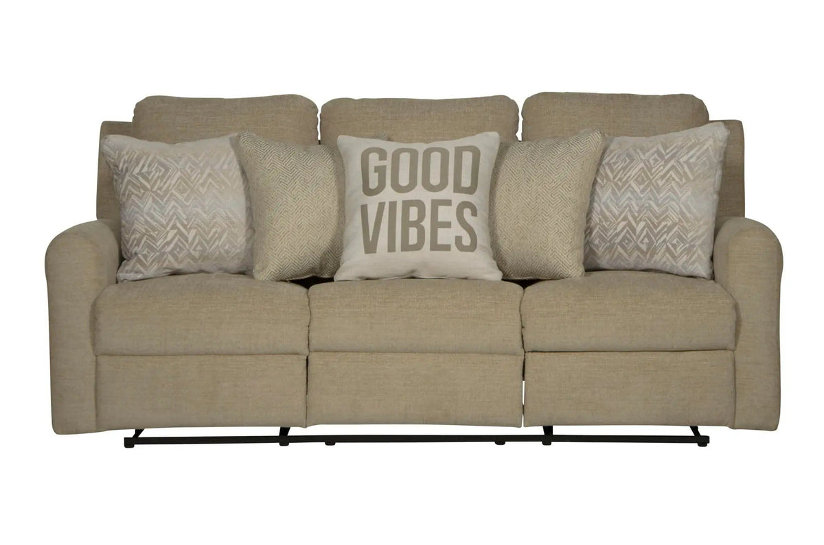Calvin Reclining Sofa | 4 Pieces | Chenille & Fabric | Living Room