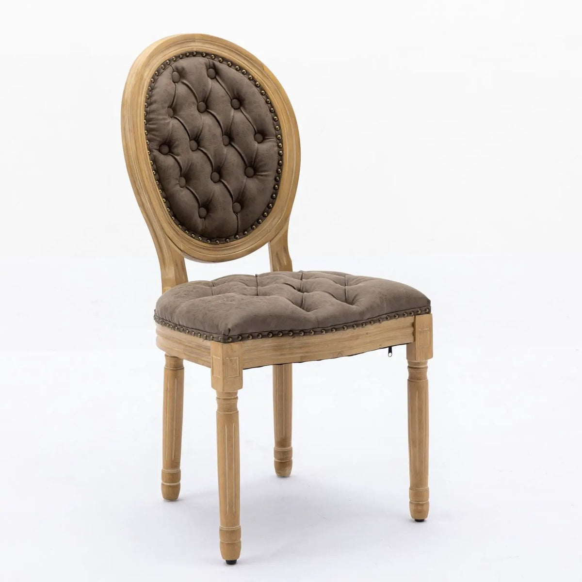 French Style Dining Chairs | Solid Wood Frame | Antique Painting | Hand-Pulled Buckle Decoration