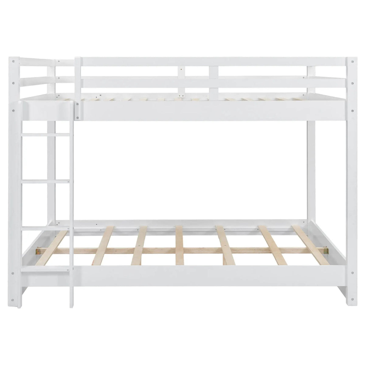 Sturdy Bunk Bed With Ladder | Solid Pine Wood | Guard Rails | Compact Layout