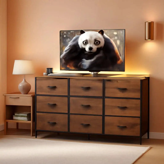 Dresser TV Stand 55 Inch With LED Lights For Bedroom from PriceLows™