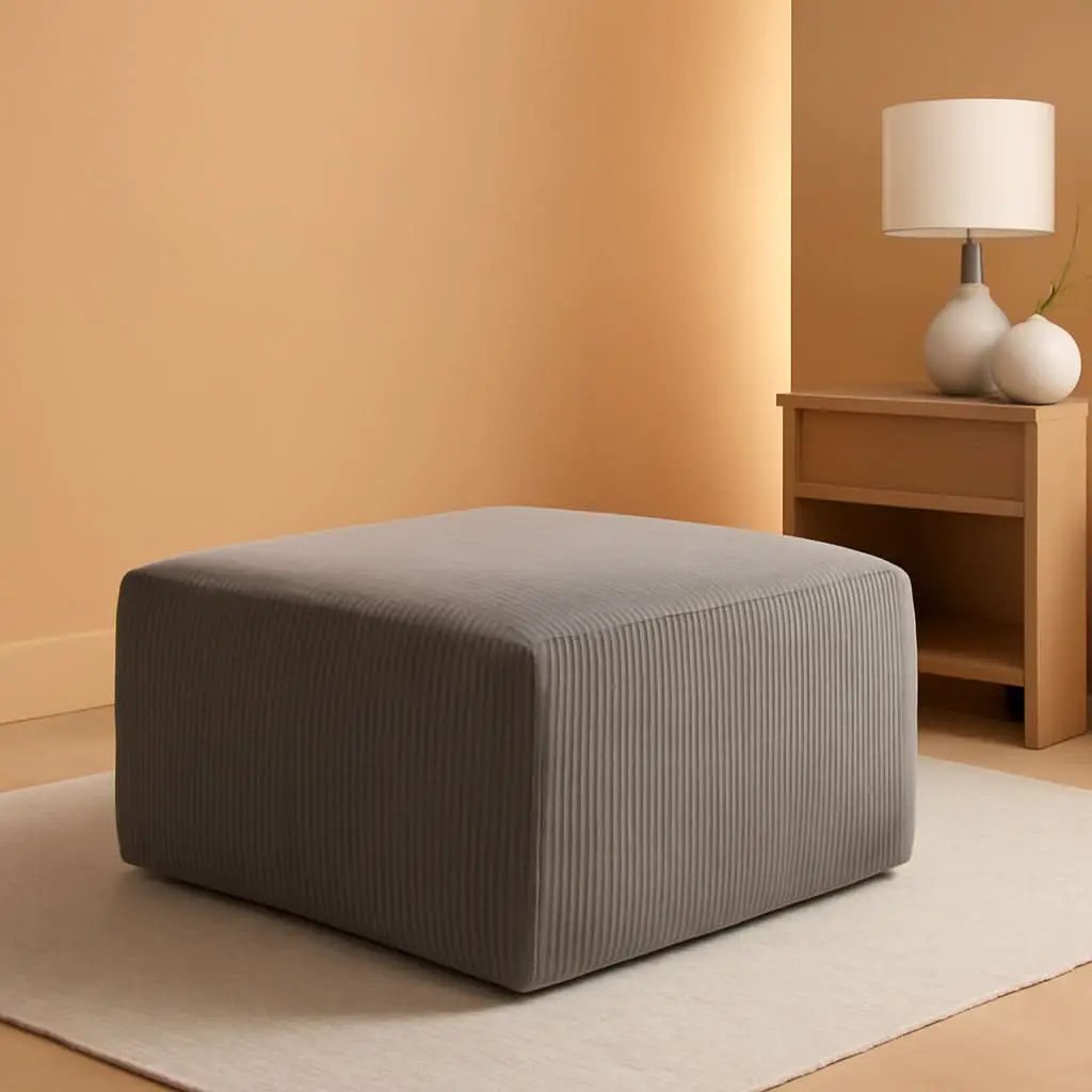 40 Inch Corduroy Square Ottoman Pouf Modular Memory Foam from PriceLows™