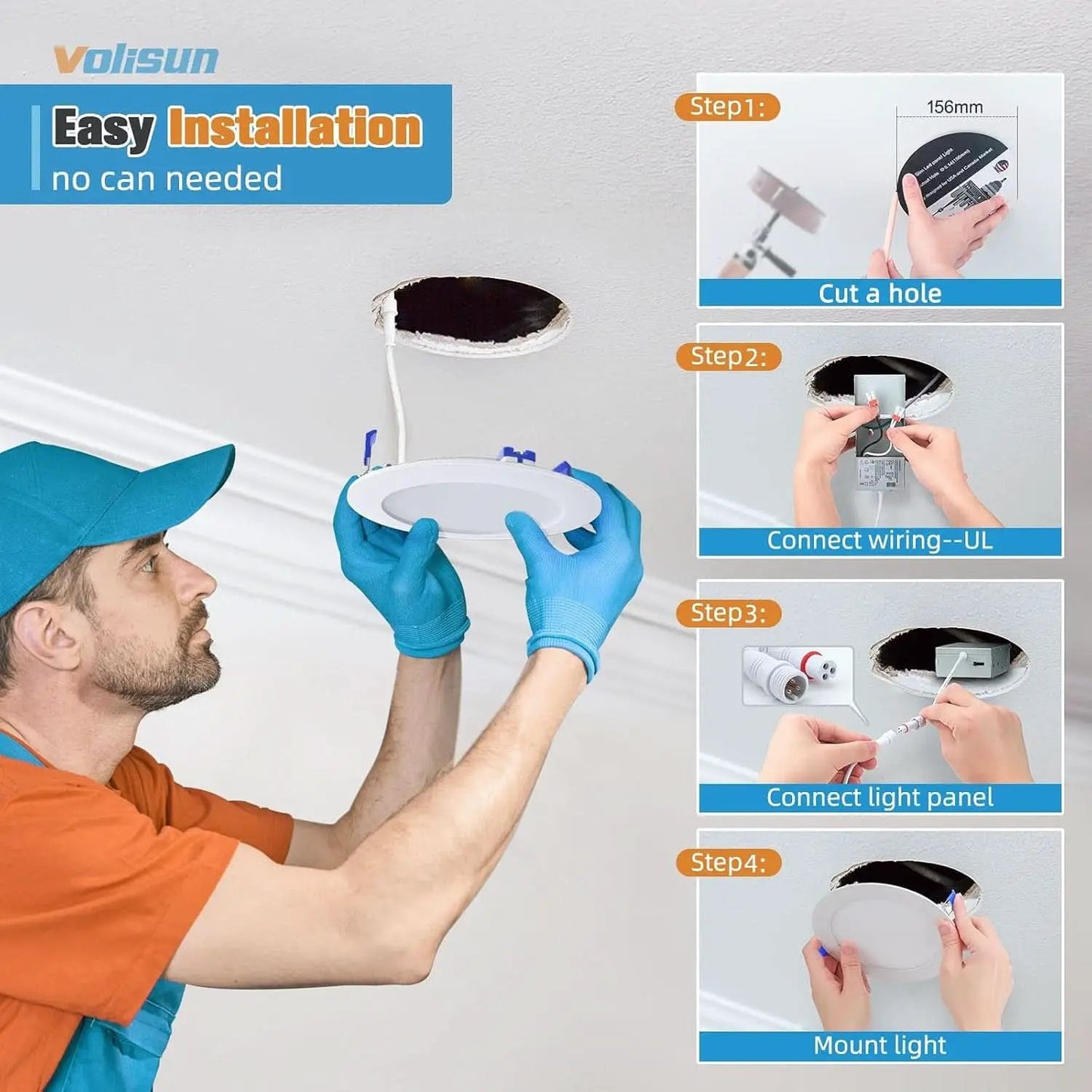 Six Inch Recessed LED Downlight 5CCT Dimmable from PriceLows™