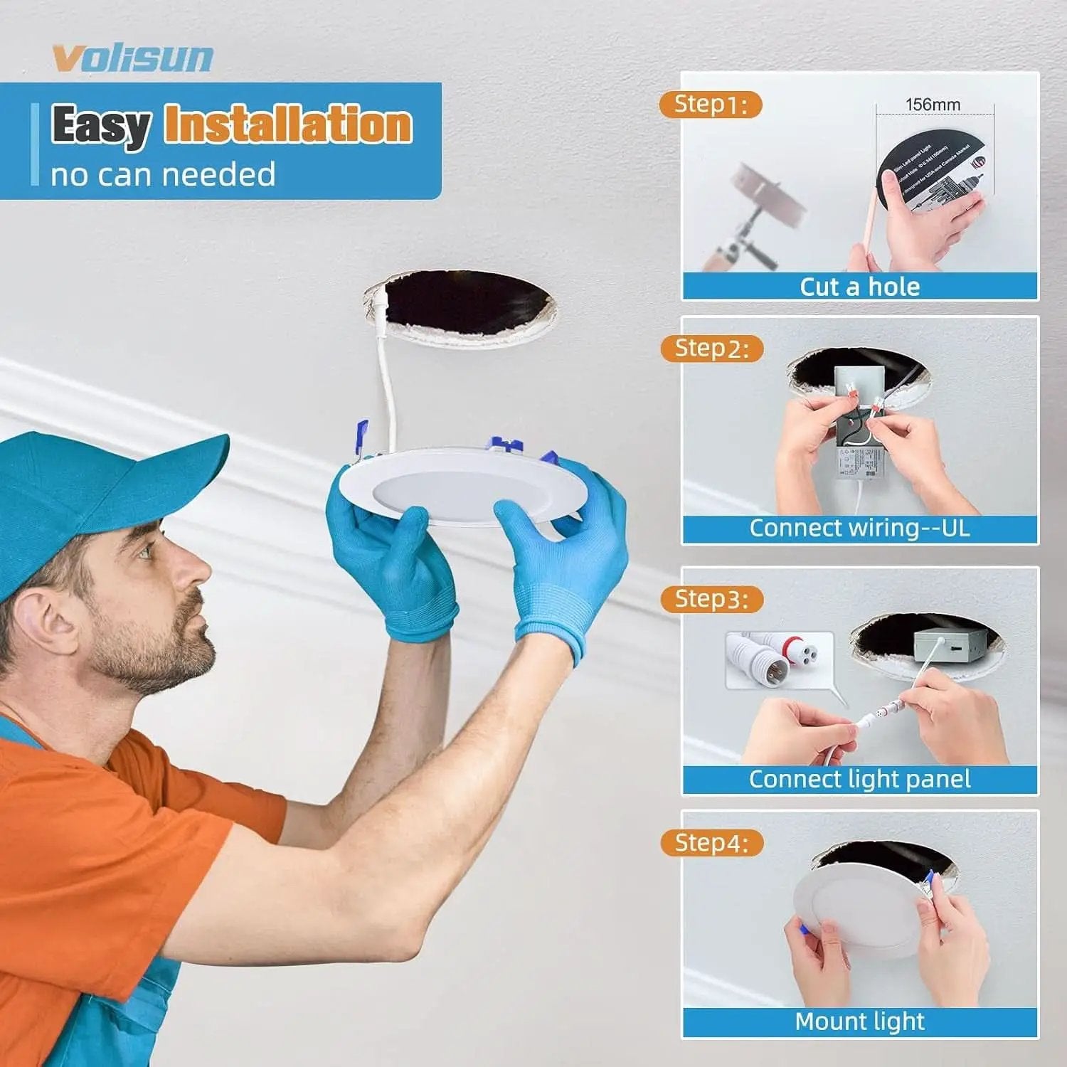 Six Inch Recessed LED Downlight 5CCT Dimmable from PriceLows™