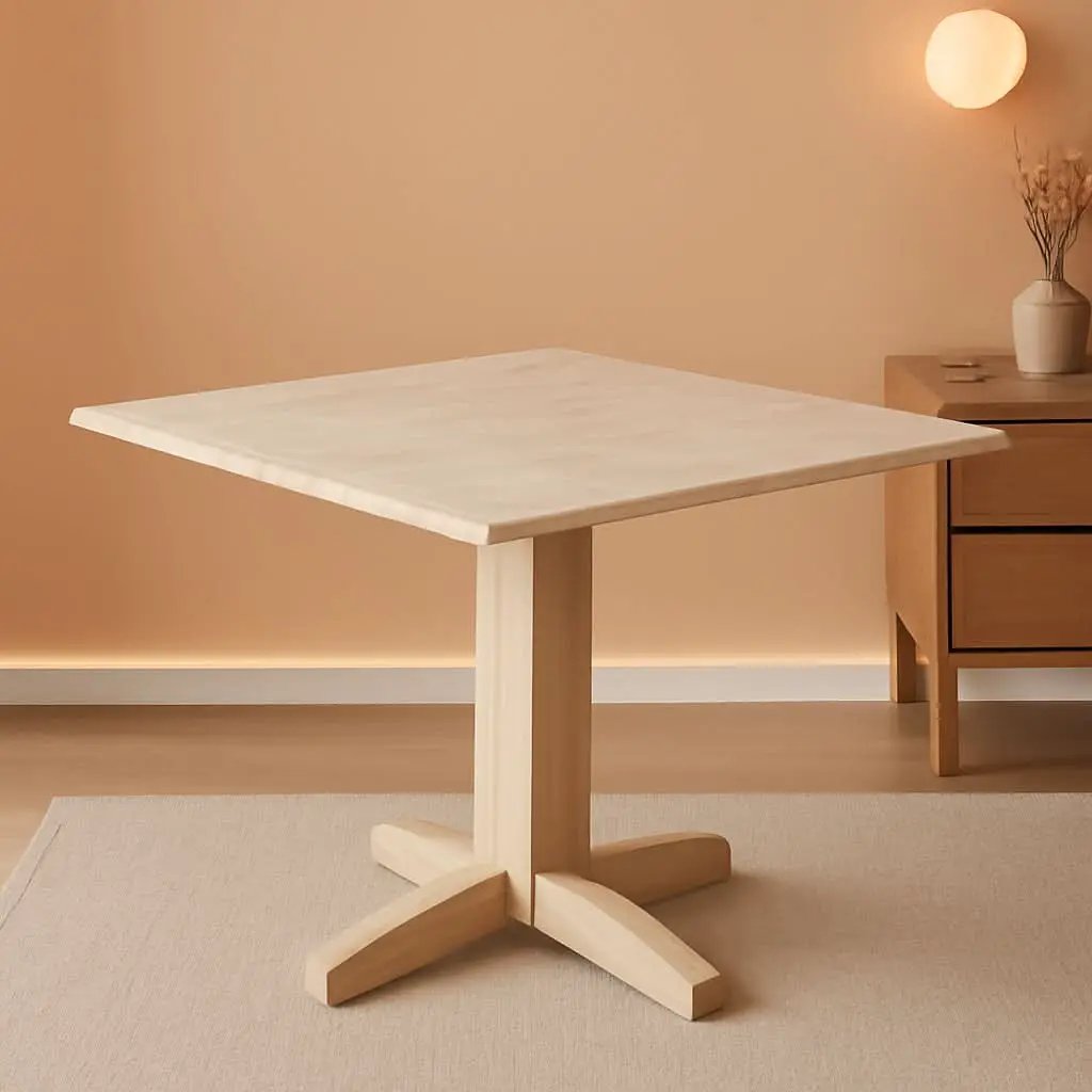 Square Dual Drop Leaf Dining Table With Butcher Block Top from PriceLows™