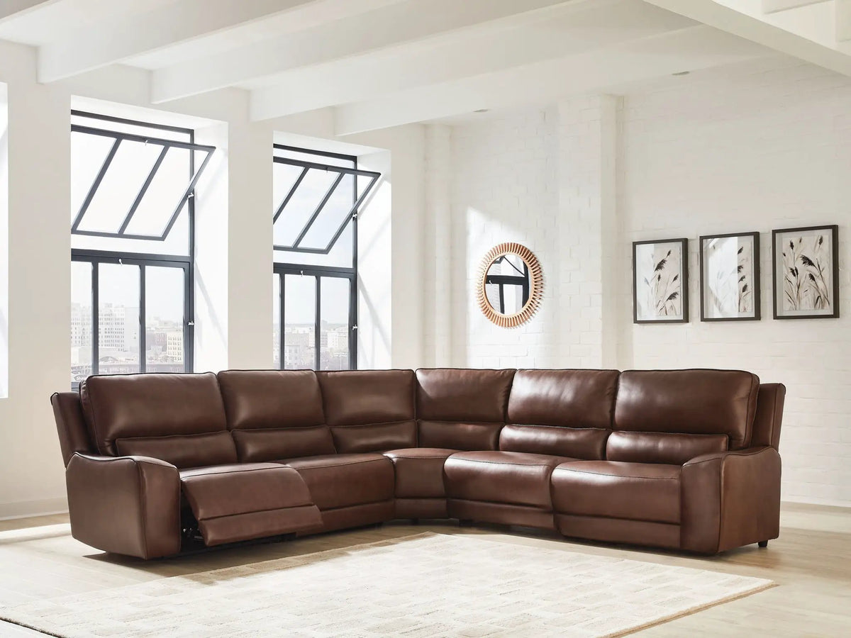 DeepWakes Power Reclining Sectional | Chaise Included | Ultra-Stylish Design | 130 Inch Length