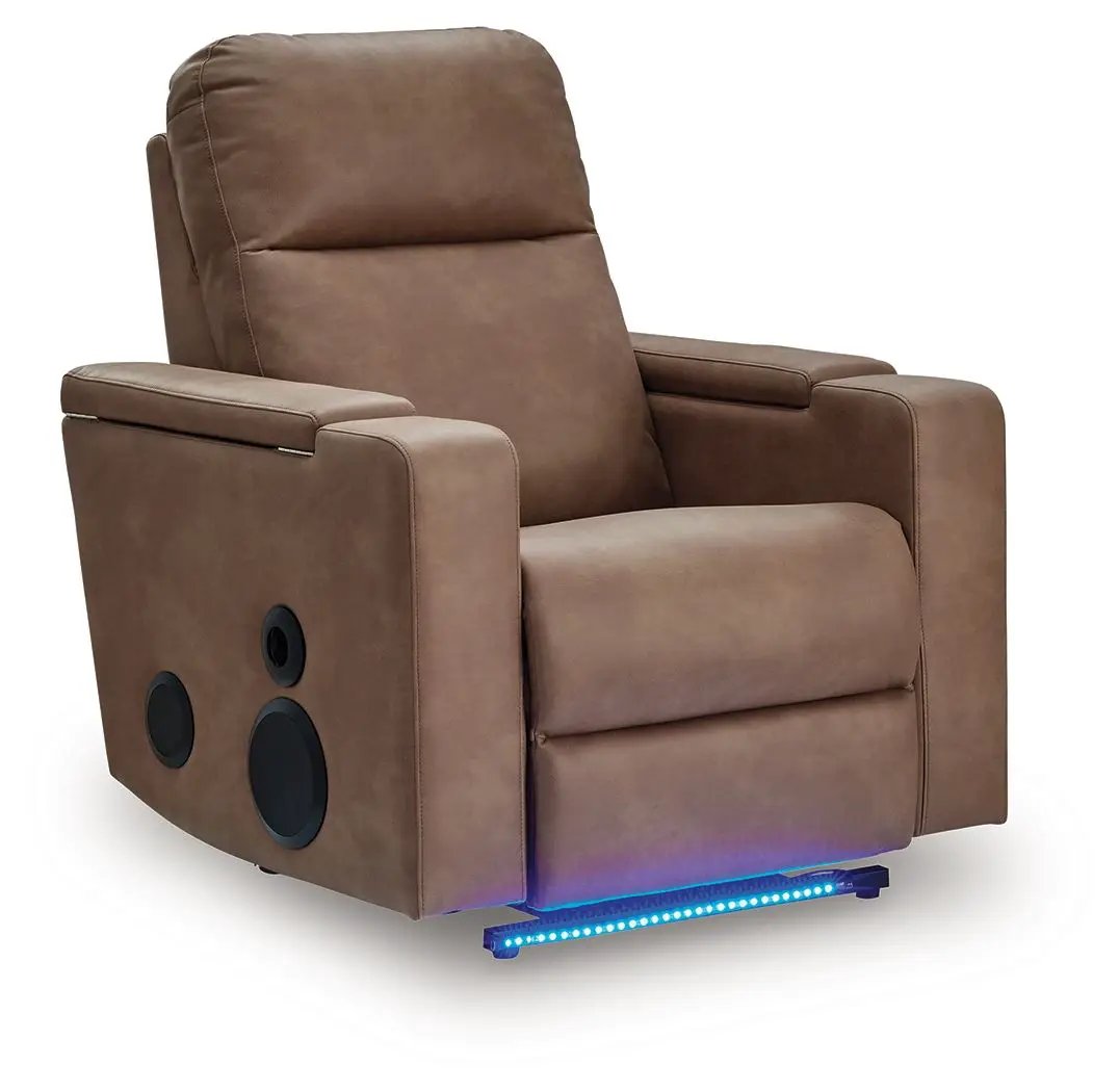 Lorrenton Glider Power Recliner | Caramel | Audio System | 22.63 Inch Seat Width