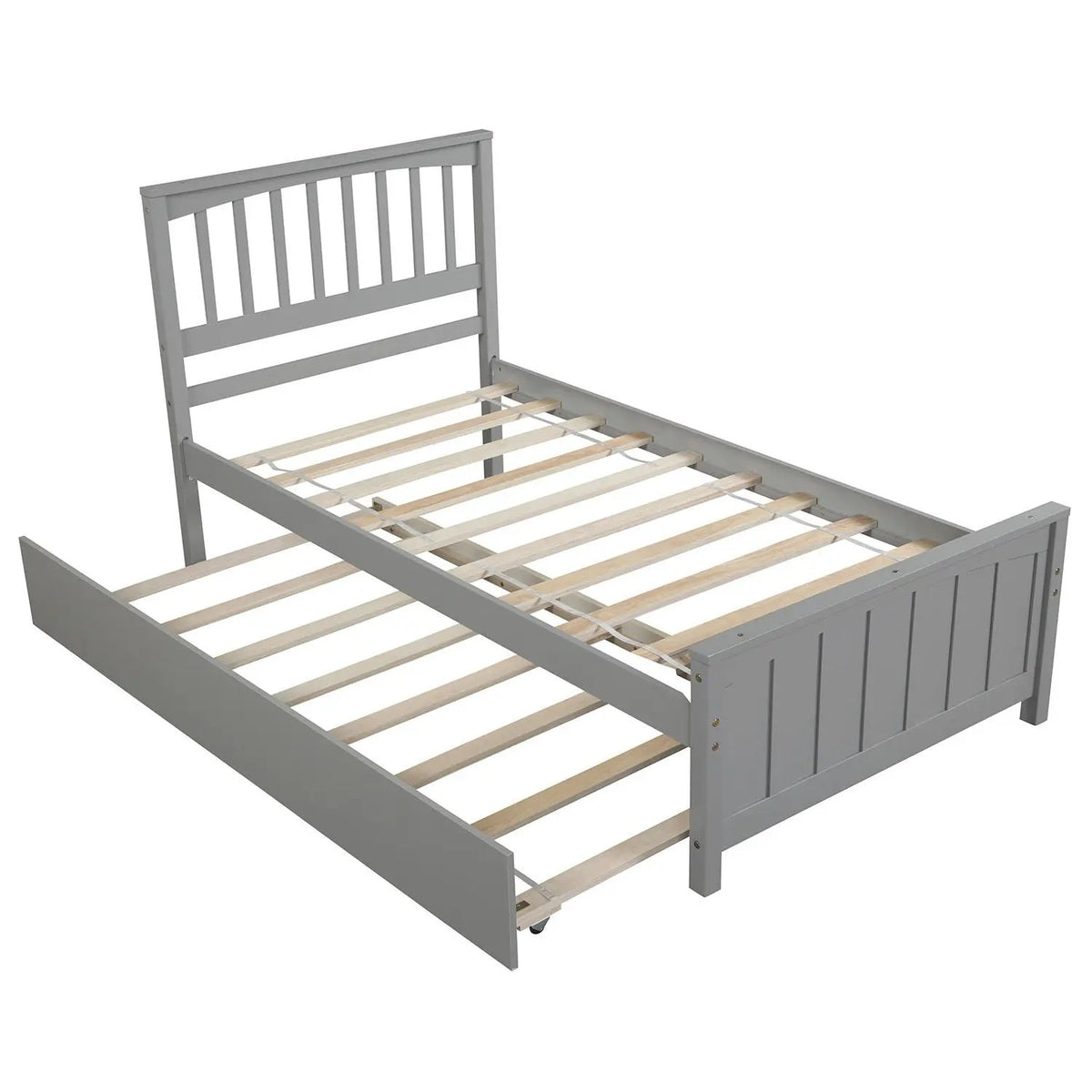 Wood Platform Bed | Headboard And Footboard | Classic Bed Frame | 41.1 Inch Height