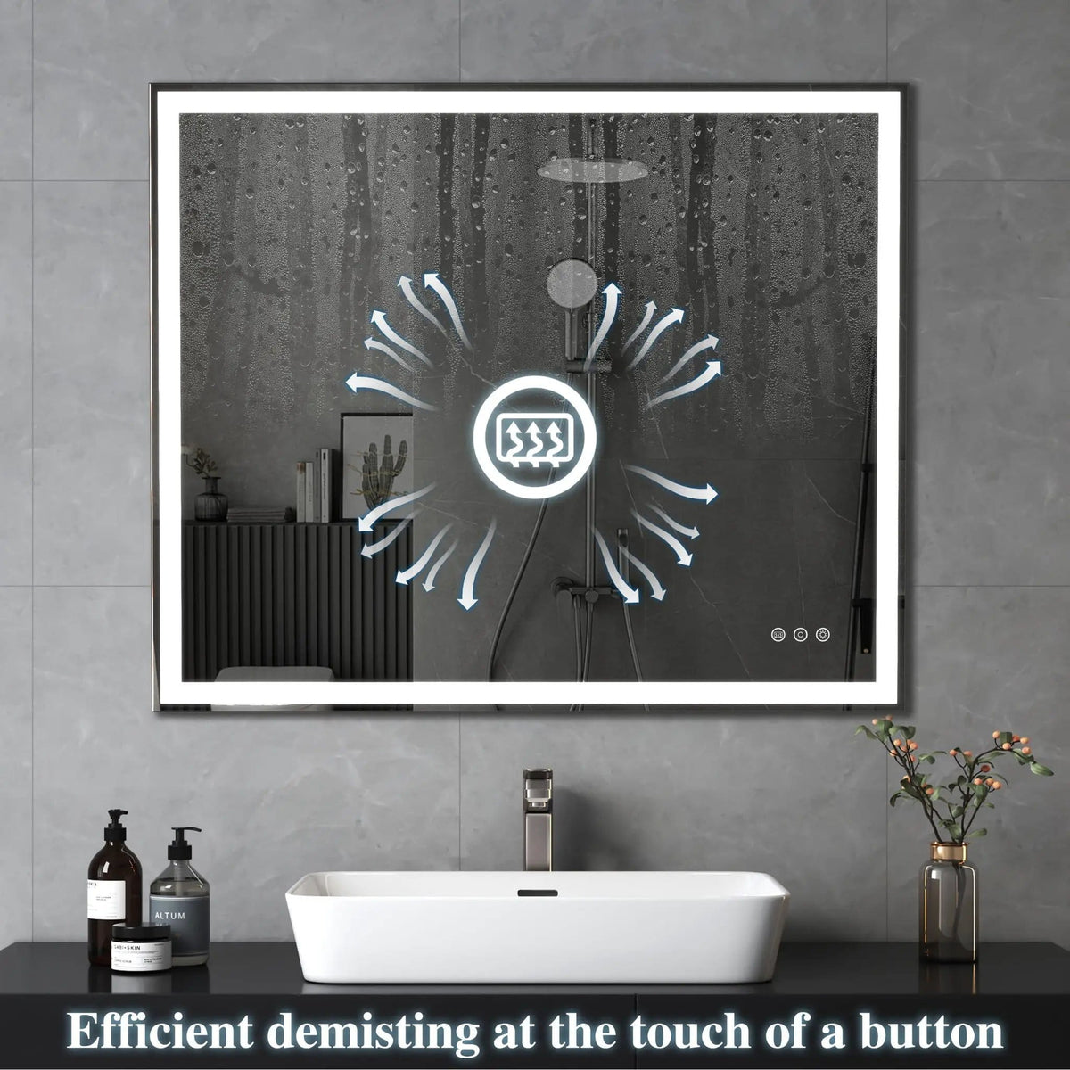 LED Bathroom Vanity Mirror Wall Mounted Adjustable / Warm / Natural Lights Anti-Fog | 3 Pieces | Bathroom Furniture | Bathroom