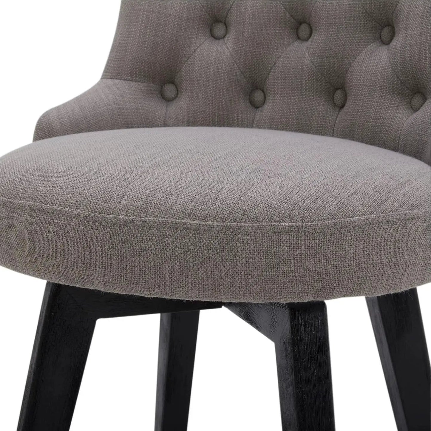 Flint Grey Upholstered Swivel Bar Stool 26 Inch Set Of 2 from PriceLows™