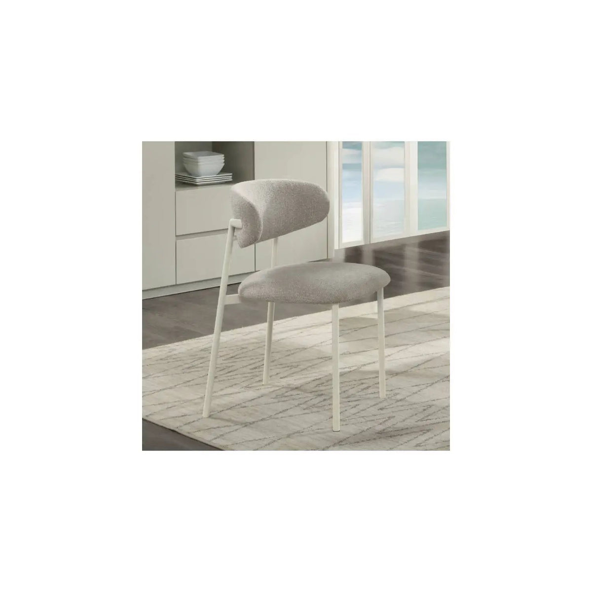 Ingram Side Chairs | Set Of 2 | Light Gray | Durable Metal Frame
