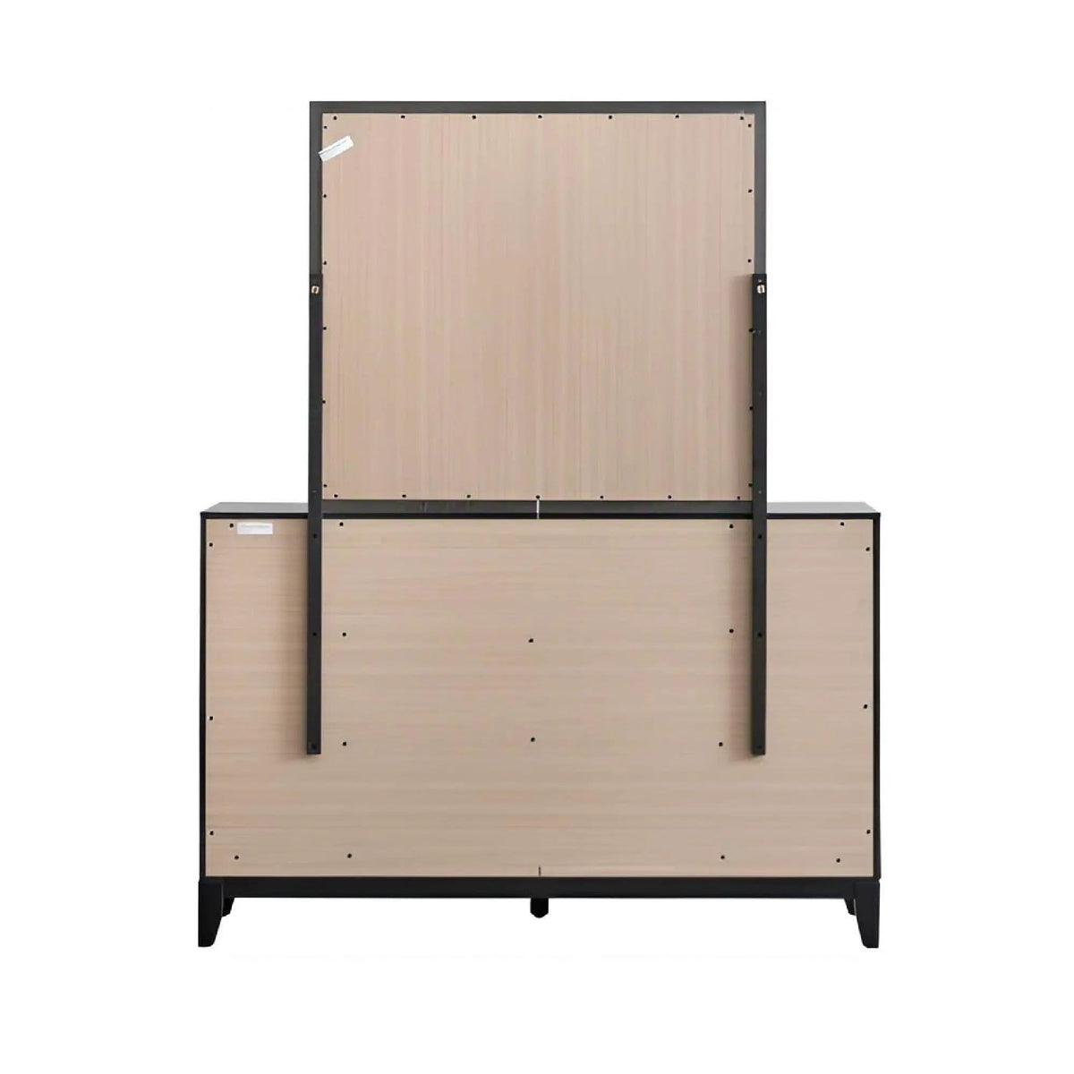 Glasgow Dresser With 6 Drawers | 2 Pieces | Steel & Wood | Bedroom