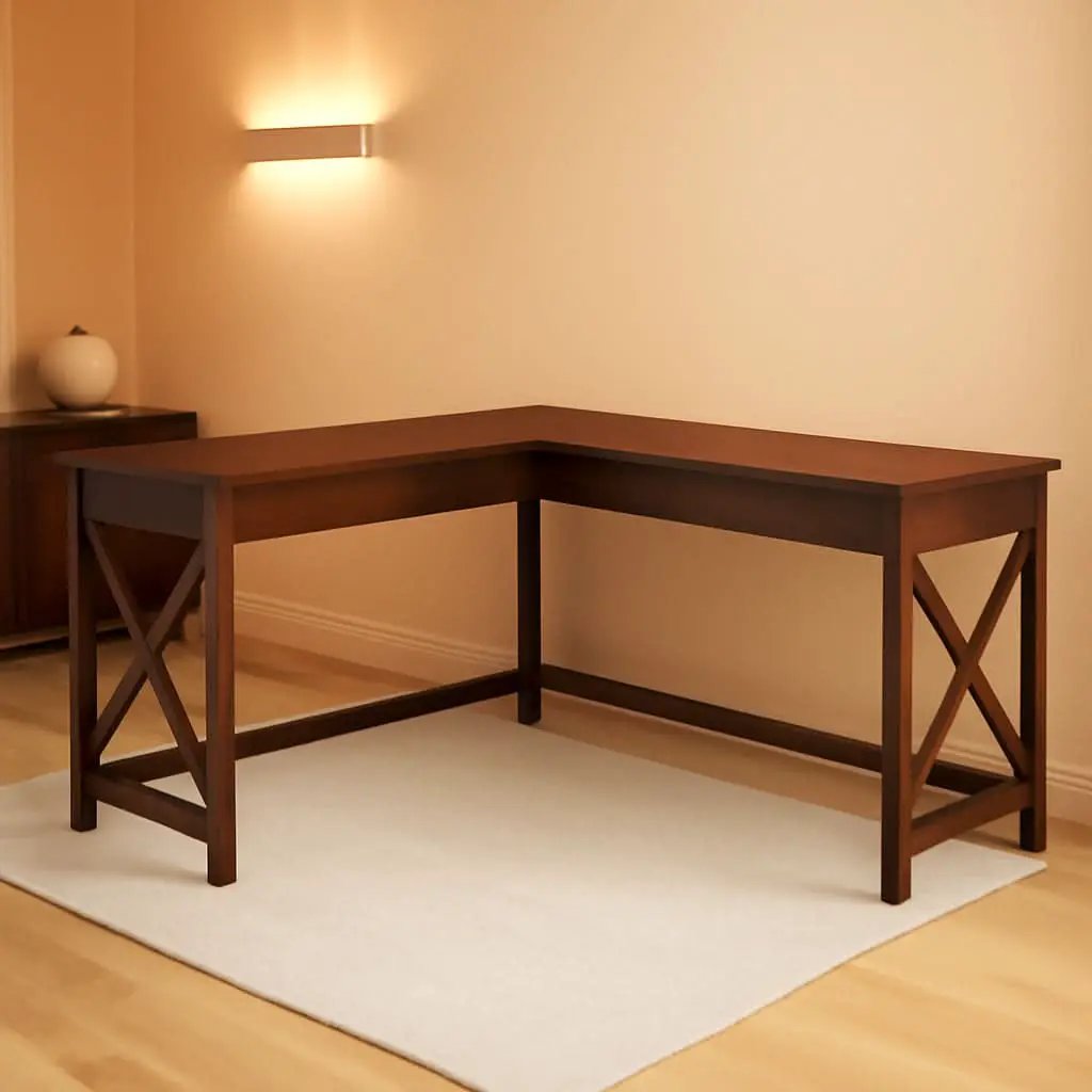 Key West 60W L Shaped Desk For Home Office Workspace from PriceLows™
