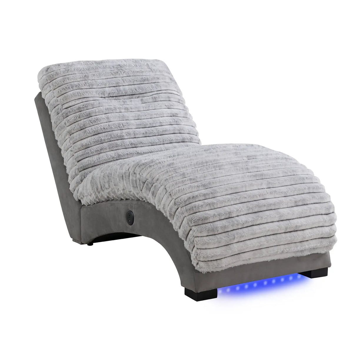 Denise Accent Chaise | USB Charging Port | Soft Fabric | Generously Padded Seating