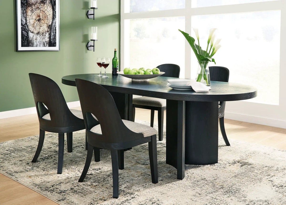 Rowanbeck Dining Room Set | 5-Piece | Contemporary Lifestyle Design | Hardwood Solids And Ash Veneer