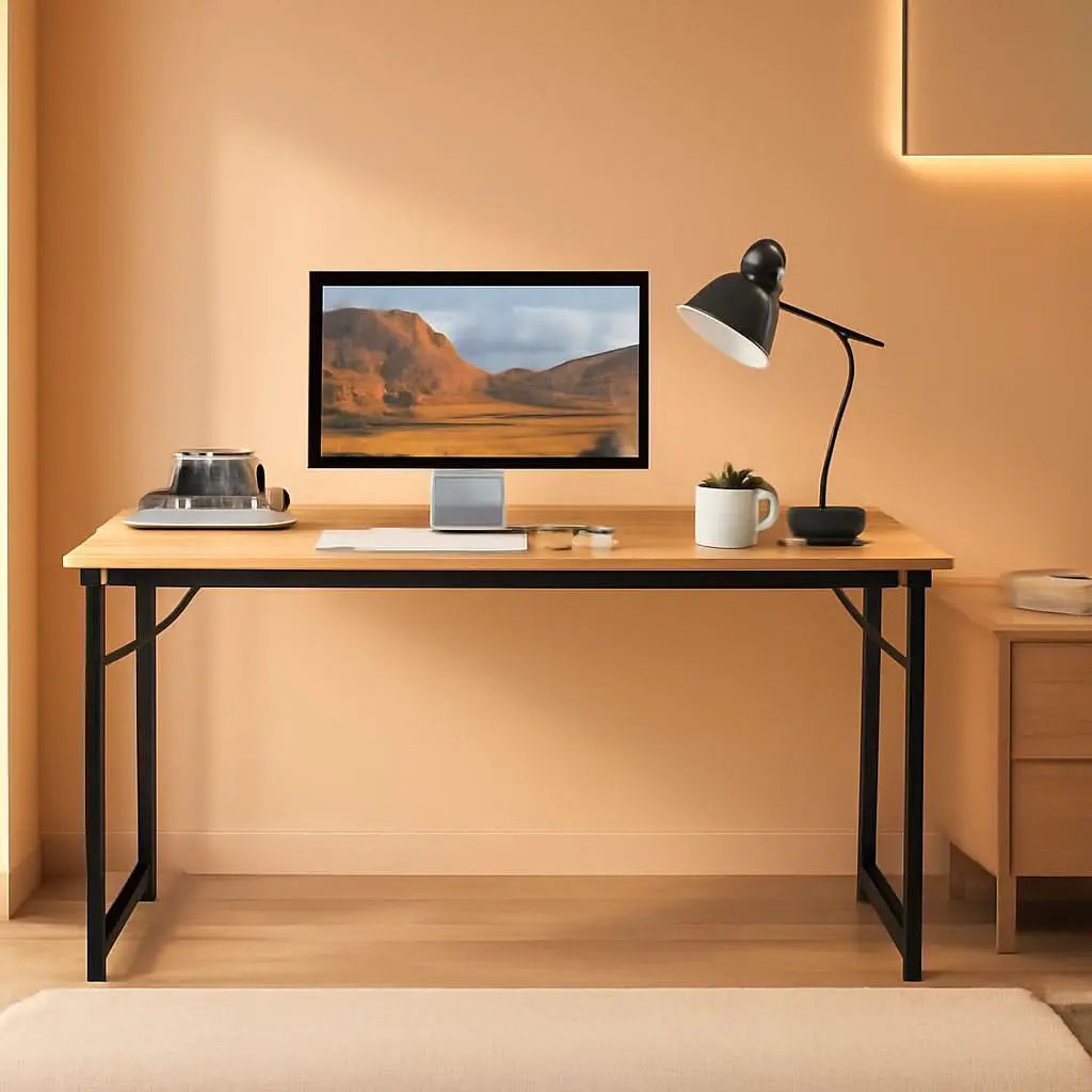 47.2-Inch Computer Desk With Metal Frame For Home Office from PriceLows™