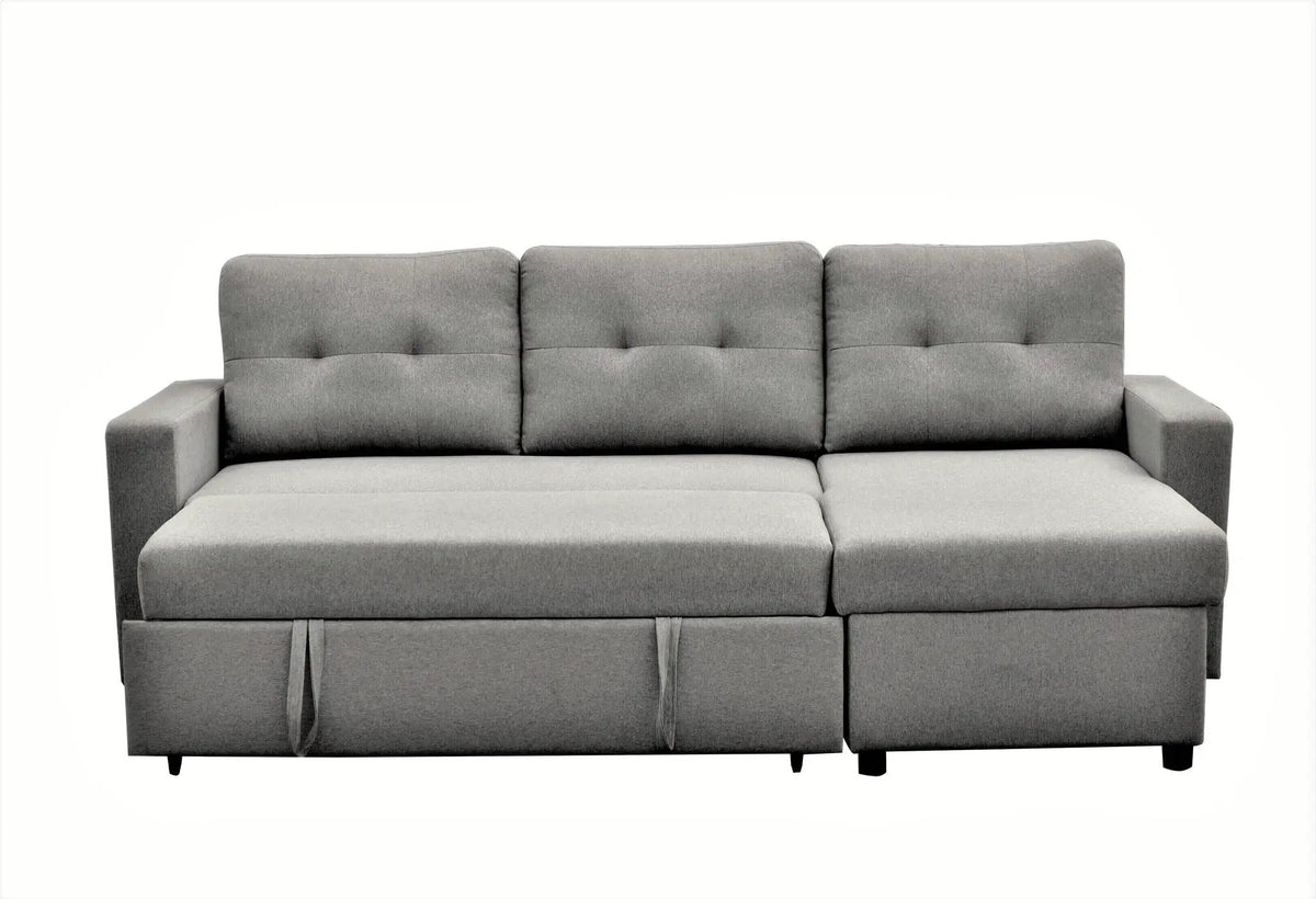 Convertible L Shaped Sectional Sleeper Sofa | Pull Out Bed | 2-in-1 Design | Space-Saving