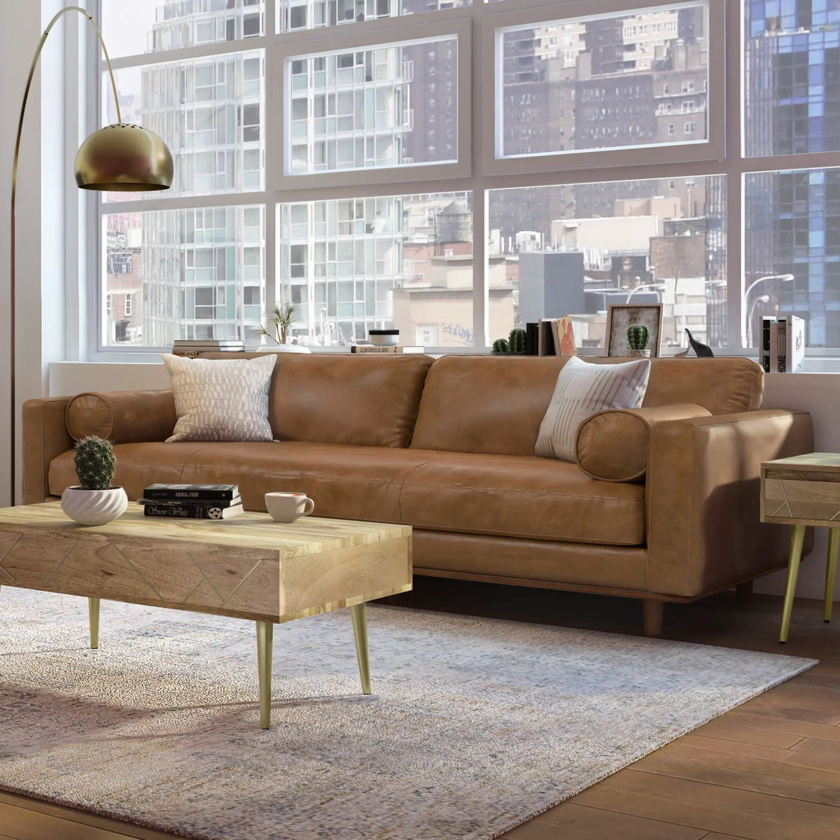 Morrison Upholstered Sofa | Recycled Blend Fabric | Single Bench Seat Cushion | 72 Inch Length