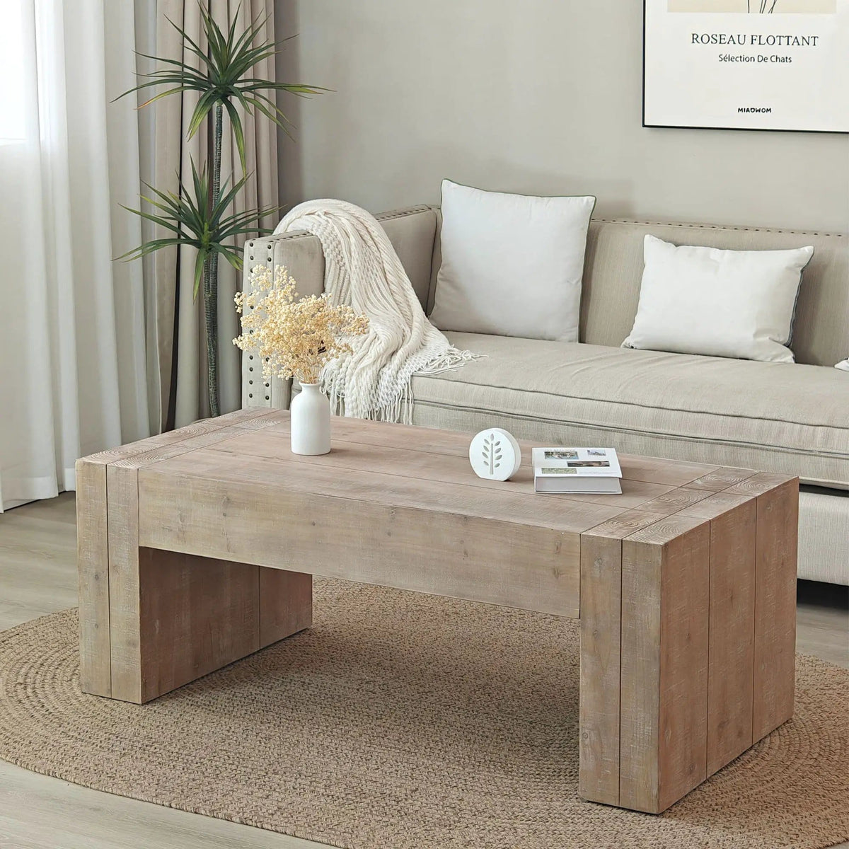 Minimalist Rectangular Center Table For Living Room | 2 Pieces | Engineered Wood | Living Room