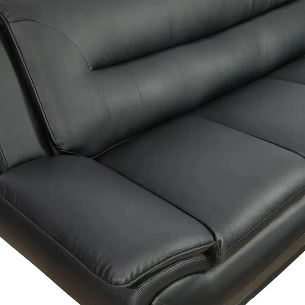 Leather Sofa and Loveseat Set for Living Room Black Leather Furniture from PriceLows™
