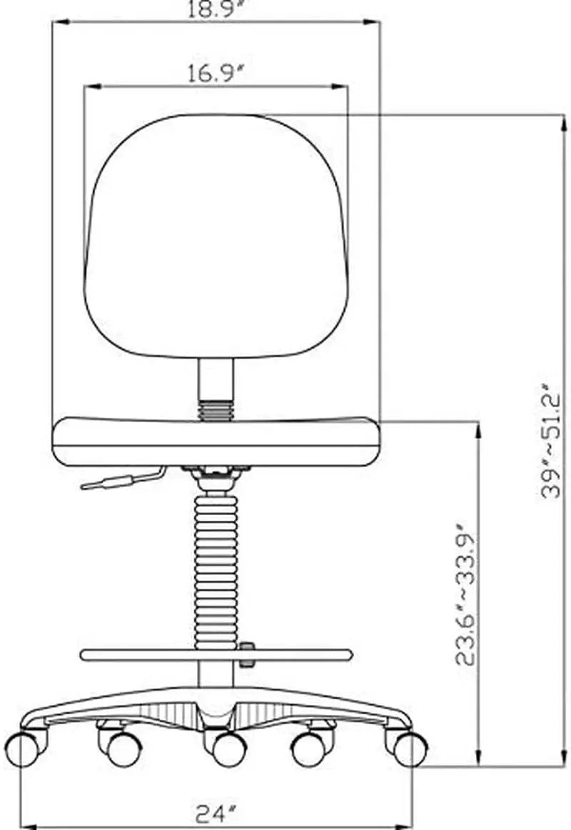 Pneumatic Adjustable Office Stool Black Multitask Ergonomic from PriceLows™