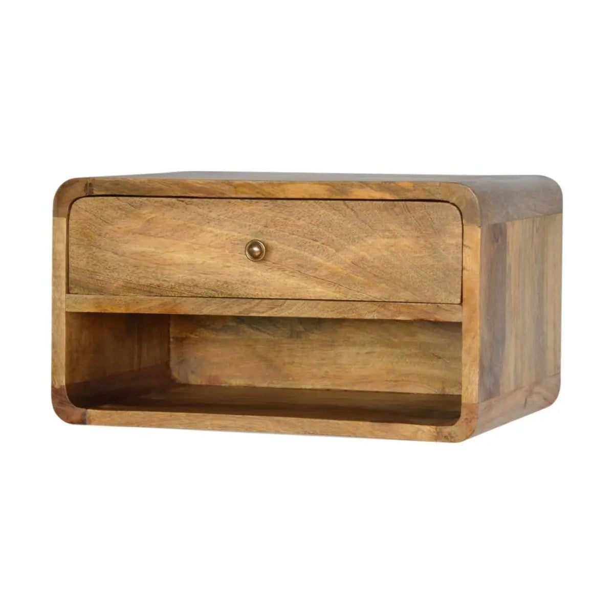 Curve Upper Slot Floating Nightstand | 6 Pieces | Bedroom Furniture | Bedroom