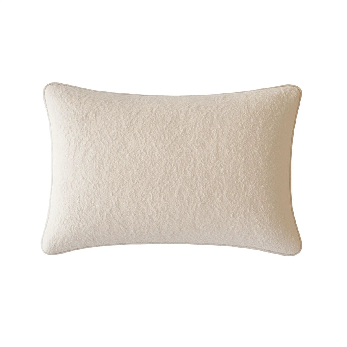 Homey Cozy Textured Throw Pillow | Ivory Neutral | 24 x 16 Inch | Full And Supportive