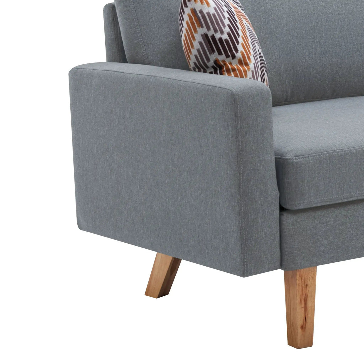 Bahamas Minimalistic Sofa | 2 Throw Pillows | Classic Design | 70 Inch Width