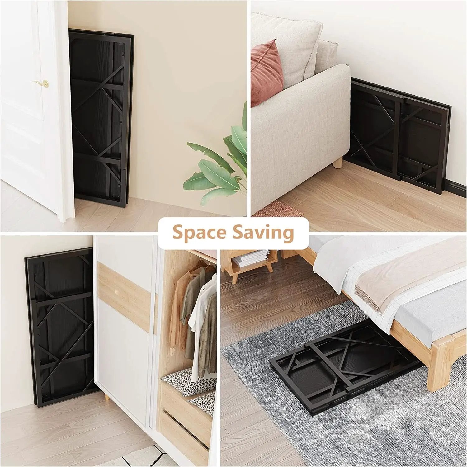 No Assembly Folding Desk for Small Spaces Home Office from PriceLows™