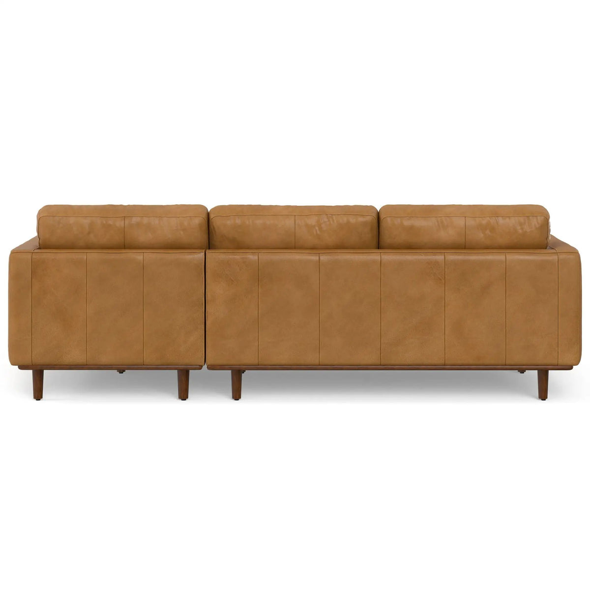Morrison Upholstered Sectional Sofa | Genuine Aniline Leather | Chaise Cushions | 102.2 Inch Length