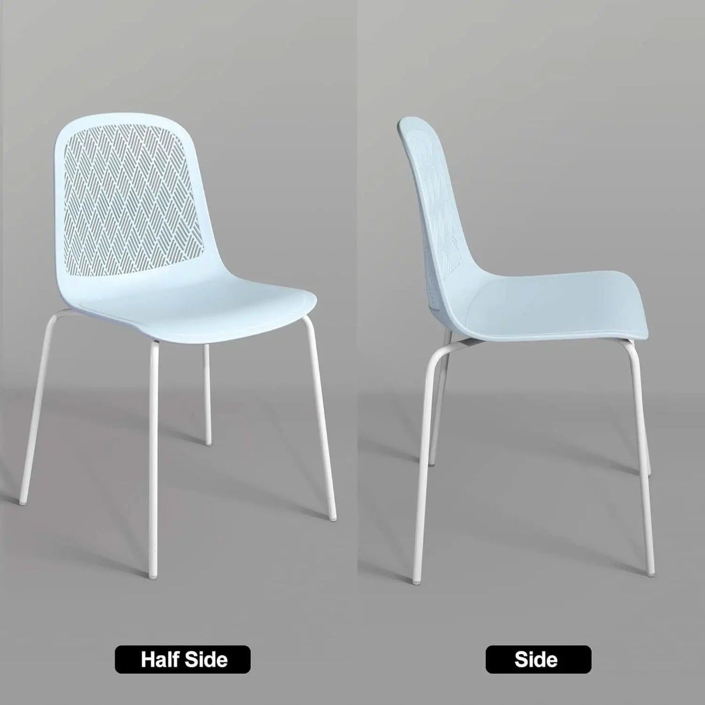 Armless Modern Chairs With Metal Legs Set Of 4 For Dining from PriceLows™