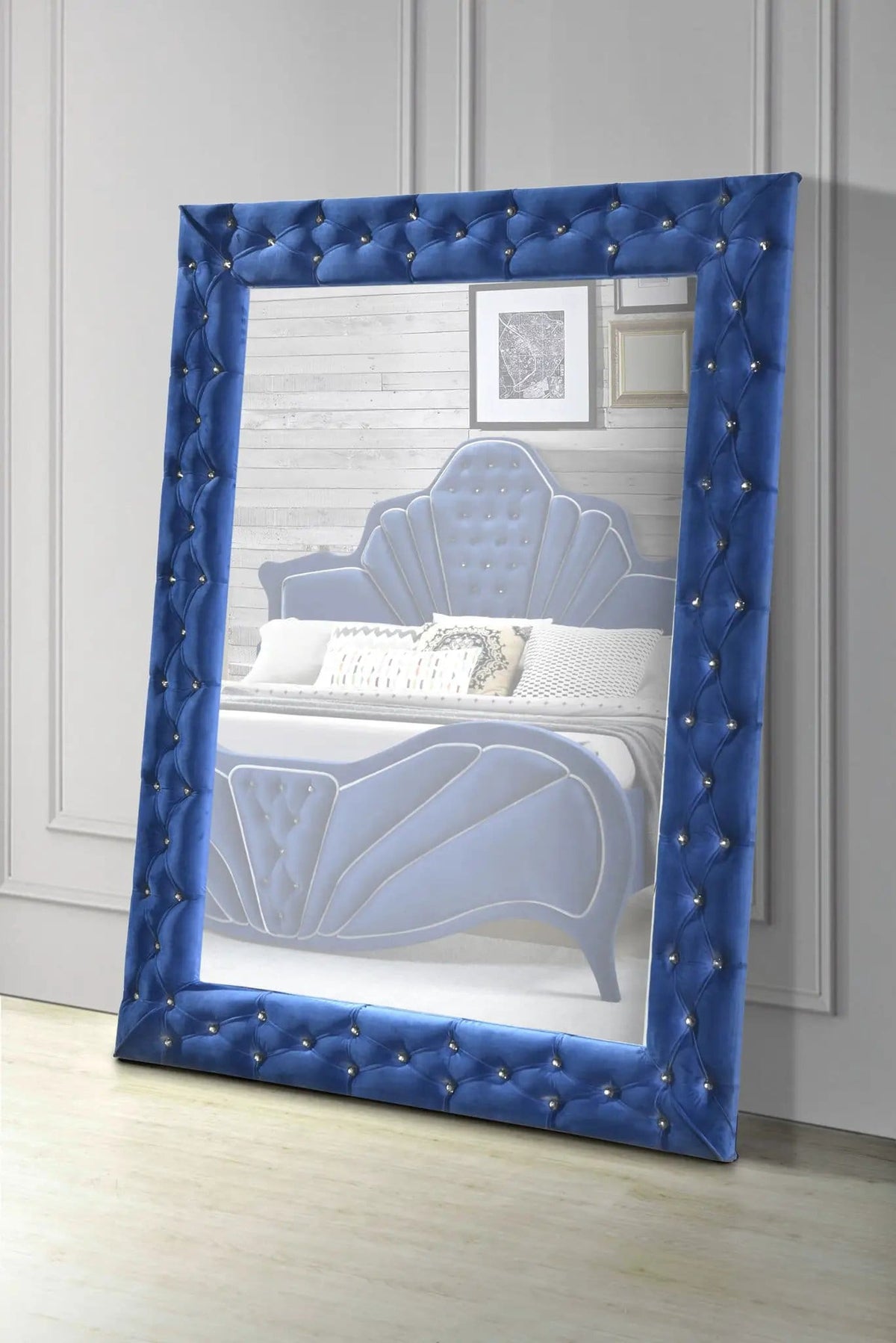 Dante Floor Mirror | 7 x 56 x 74 in | Crystal | Home