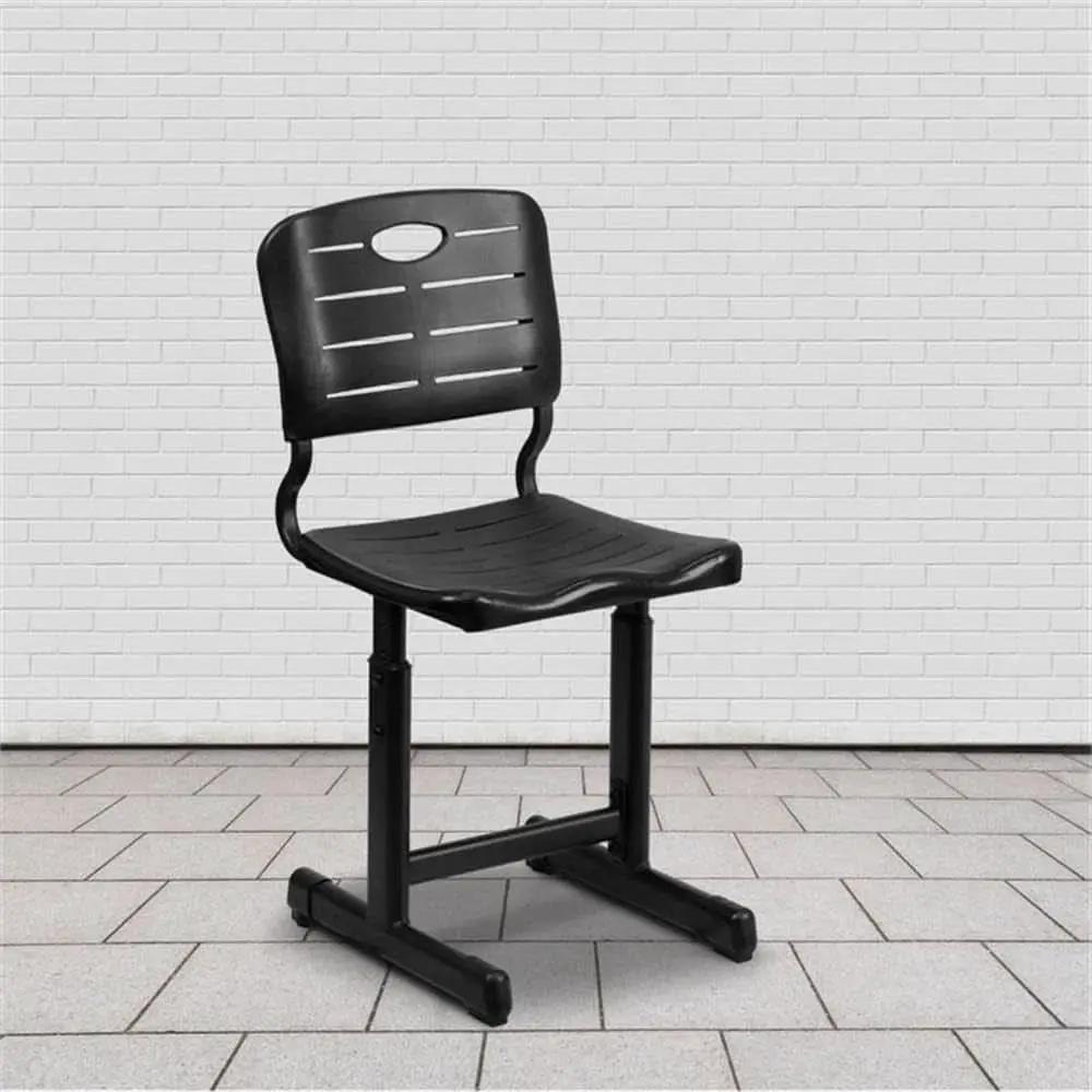 Adjustable Height Black Classroom Chair With Pedestal Frame from PriceLows™