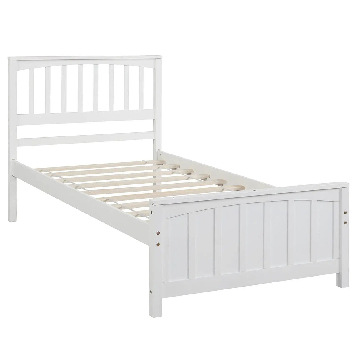 Wood Platform Bed | Headboard And Footboard | Classic Bed Frame | 41.1 Inch Height