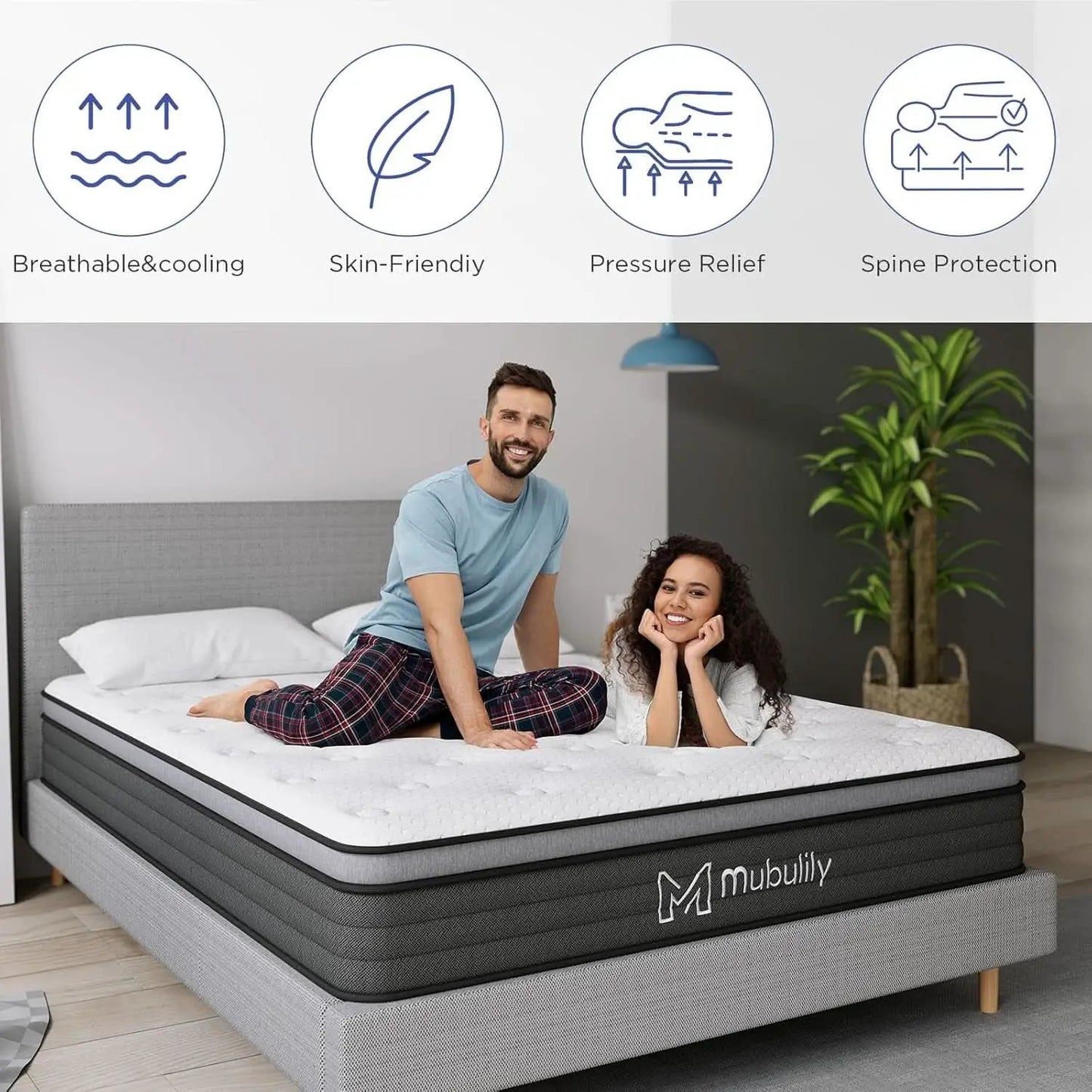 Queen TenInch Hybrid Mattress Gel MemoryFoam CertipurUS from PriceLows™