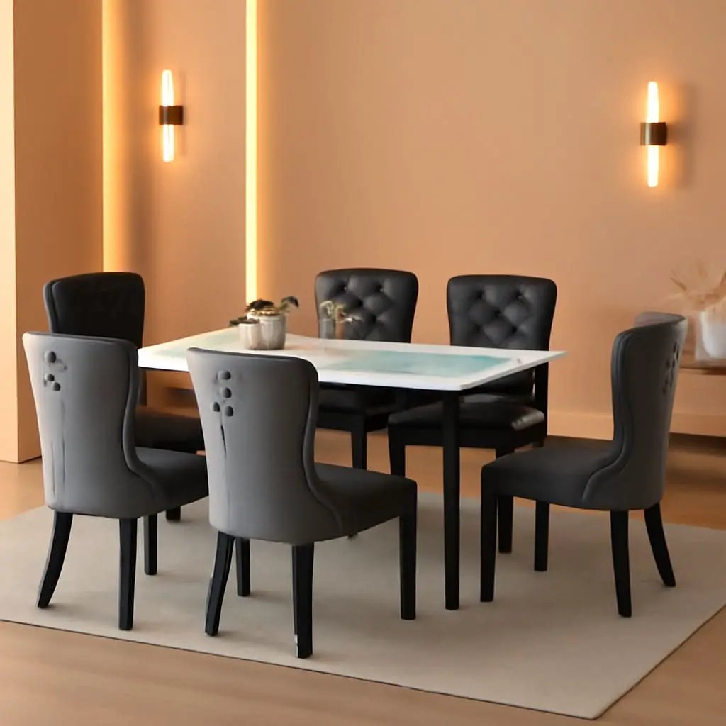Set Of 4 Dining Chairs Upholstered Tufted For Dining Room from PriceLows™