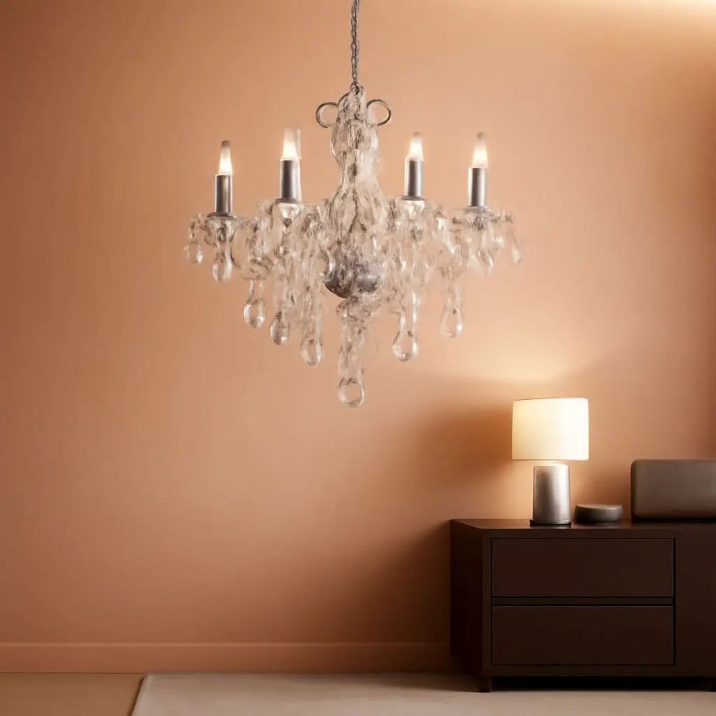 Champagne Crystal Chandelier 5 Light Modern Bedroom from PriceLows™