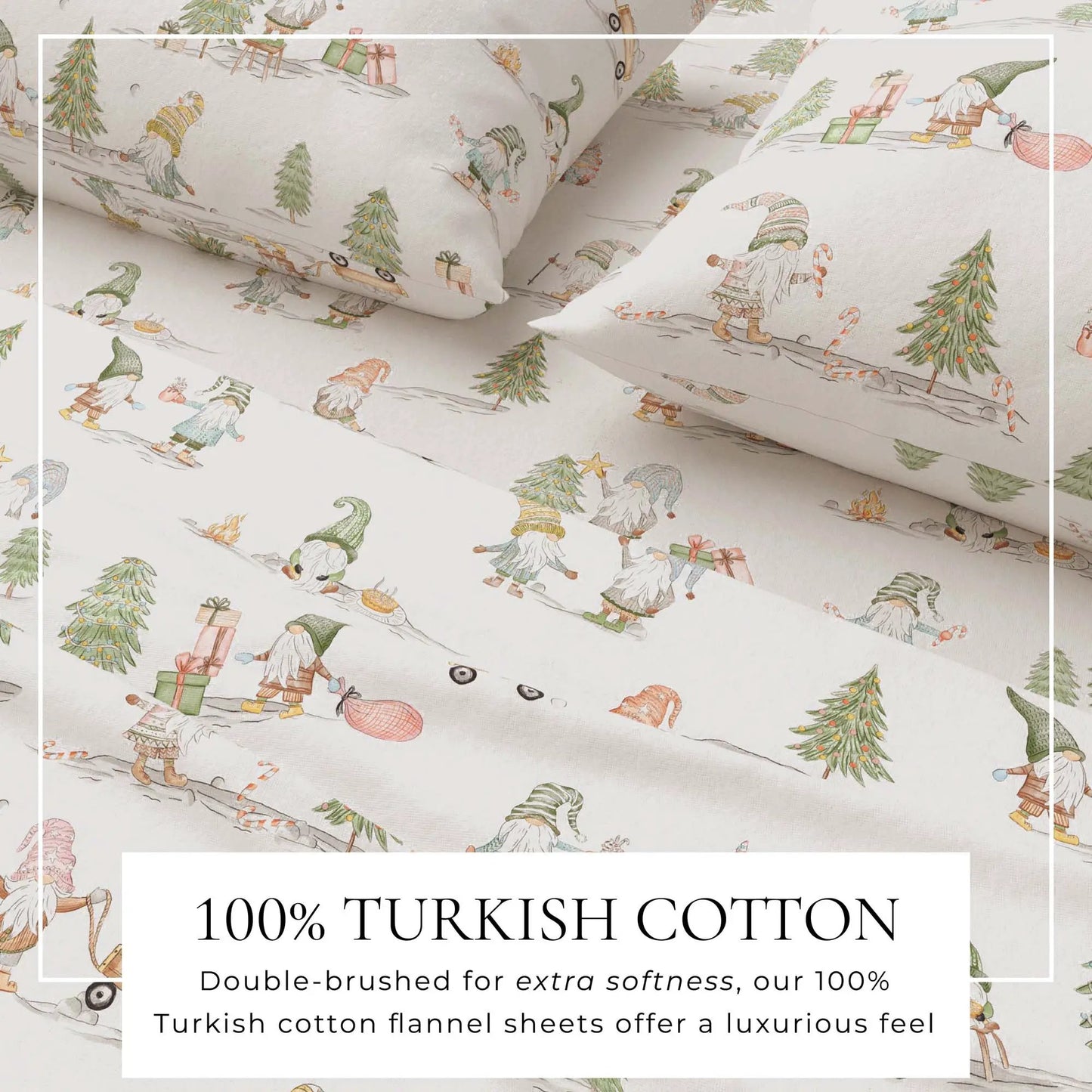 Turkish Cotton Flannel Sheet Set - Elevated Holiday Collection from PriceLows™