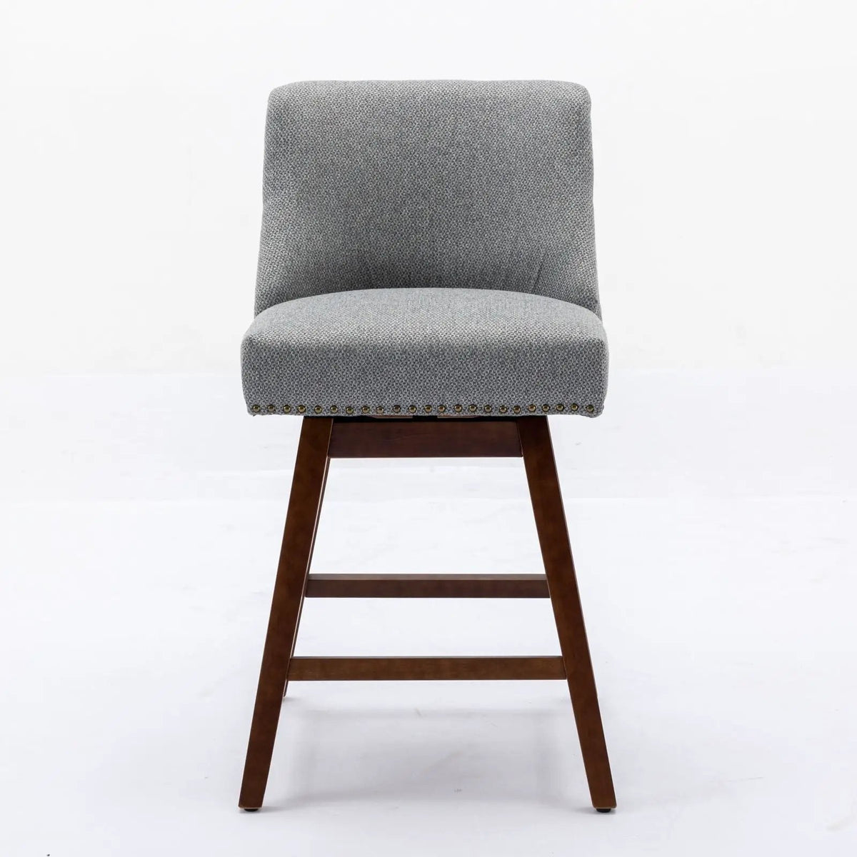 Counter Height Barstools | 26 Inch Seat | Fabric Upholstery | Set Of Two