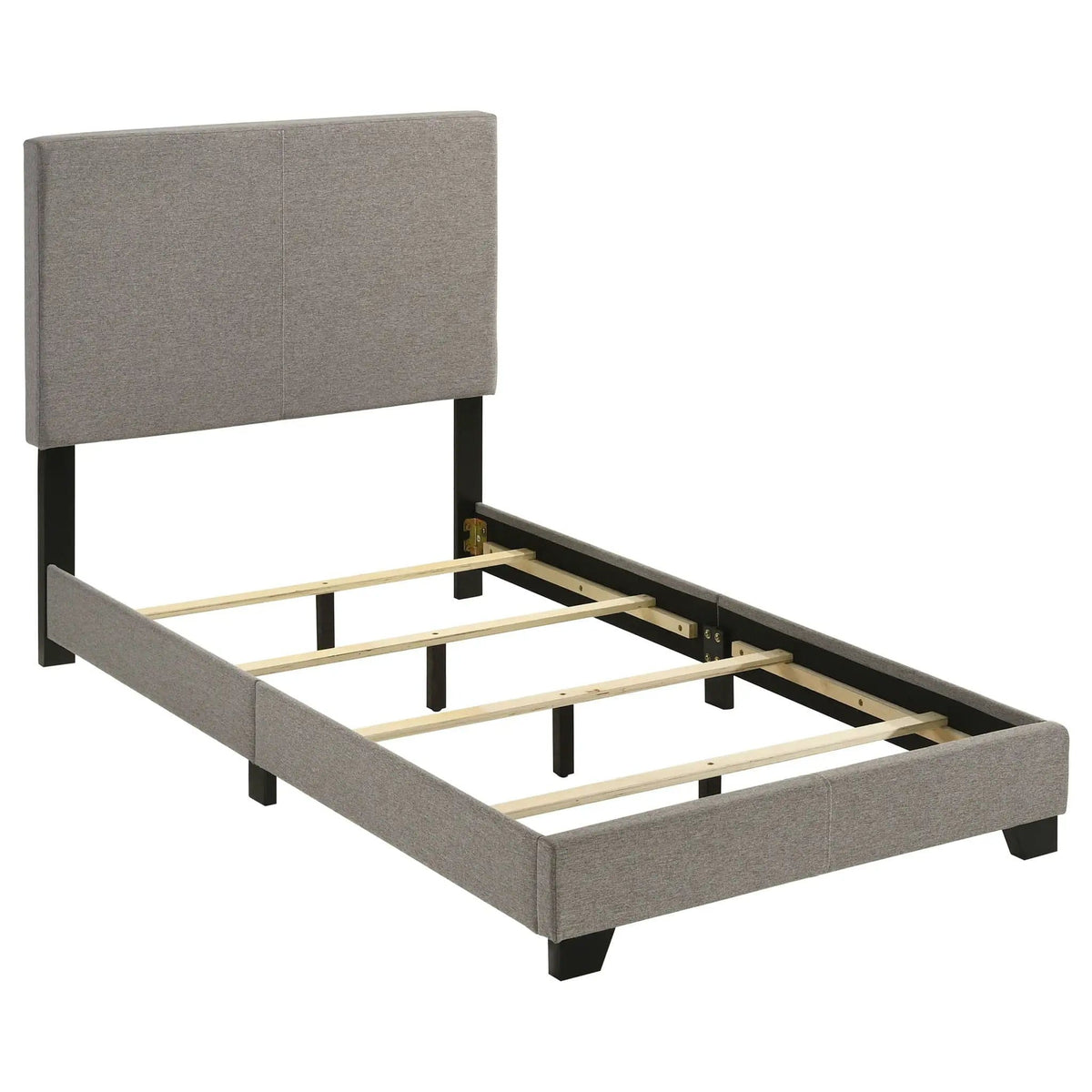 Dorian Fabric Upholstered Twin Panel Bed | 43 x 81.25 x 45.75 in | Fabric & Wood | Taupe