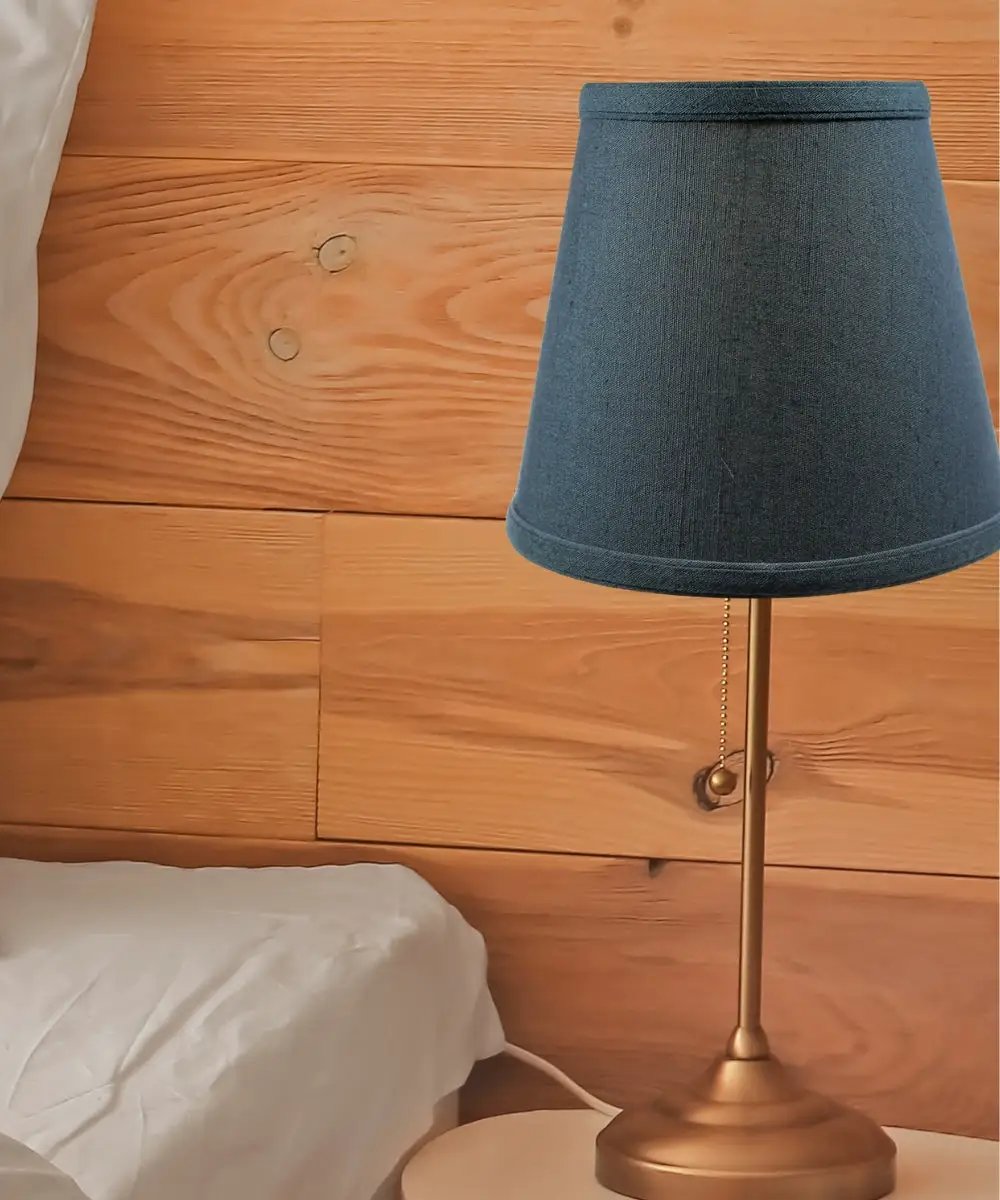 Clip On Lamp Shade | 8W X 7H | Navy Blue | Textured Finish