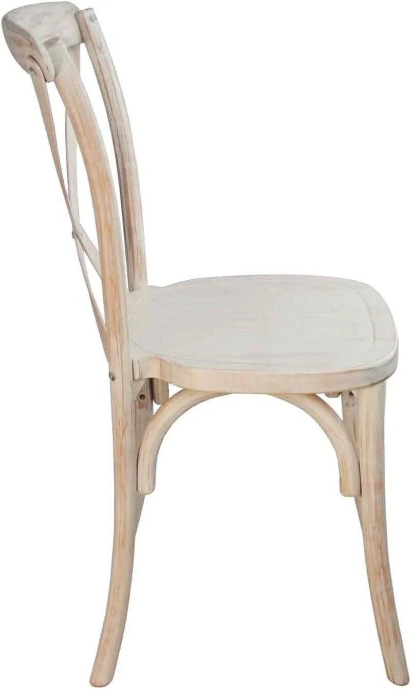 2 Pack Lime Wash X Back Dining Chairs Stackable For Banquet Hall And Dining Room Areas from PriceLows™