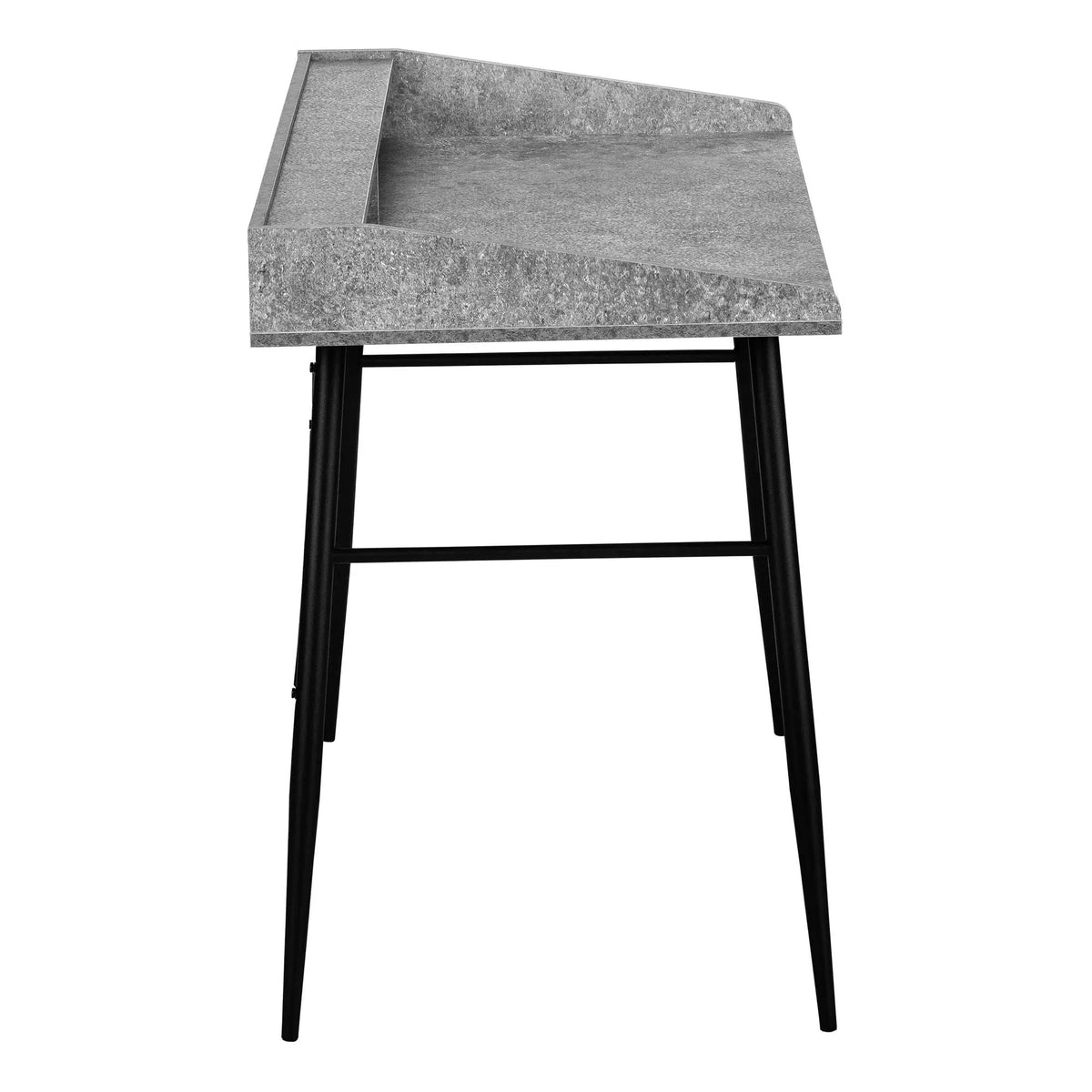 Sturdy Computer Desk With Shelves | 47.25 Inch Width | Matching Metal Base | 34 Inch Height
