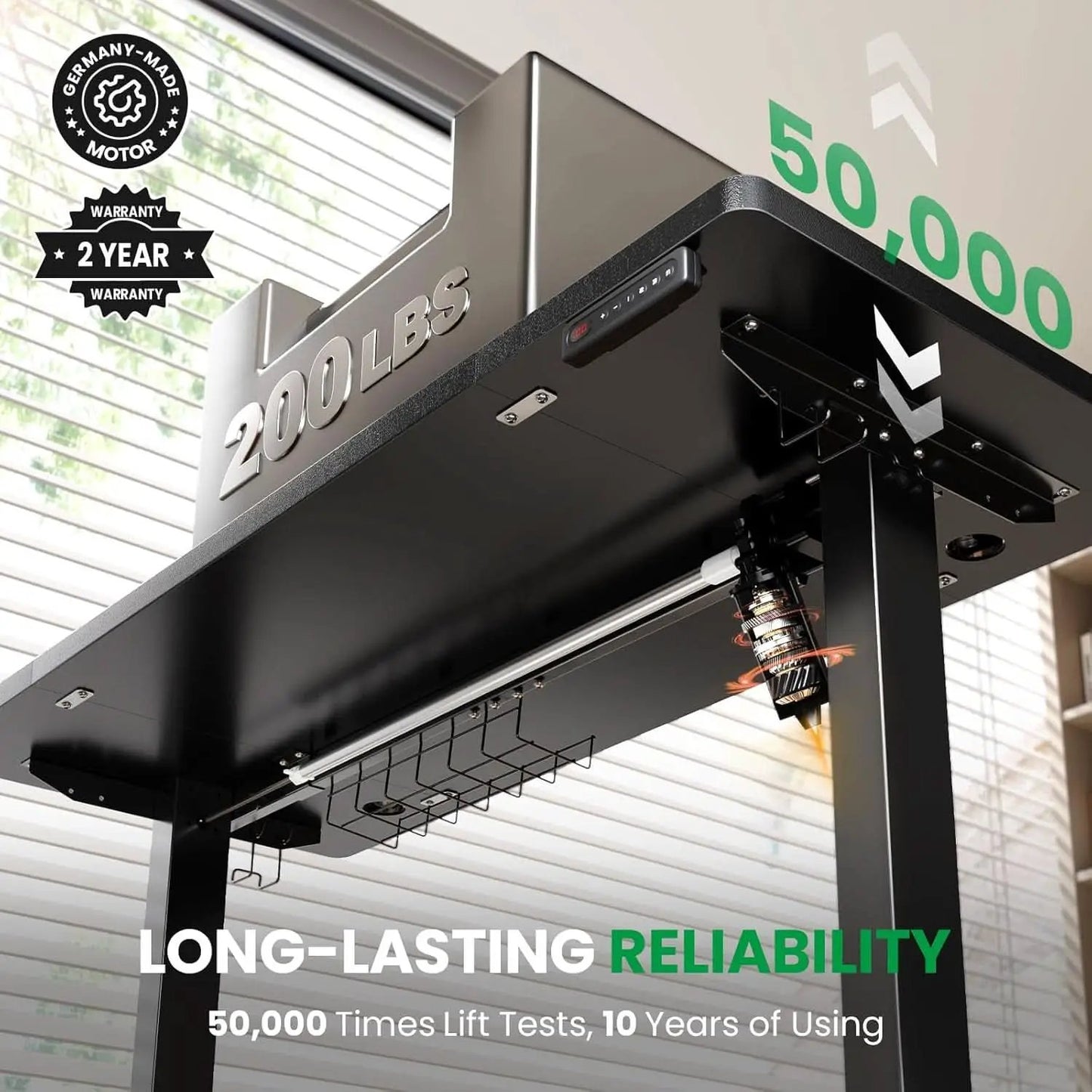 Adjustable Electric Standing Desk with Memory Presets from PriceLows™